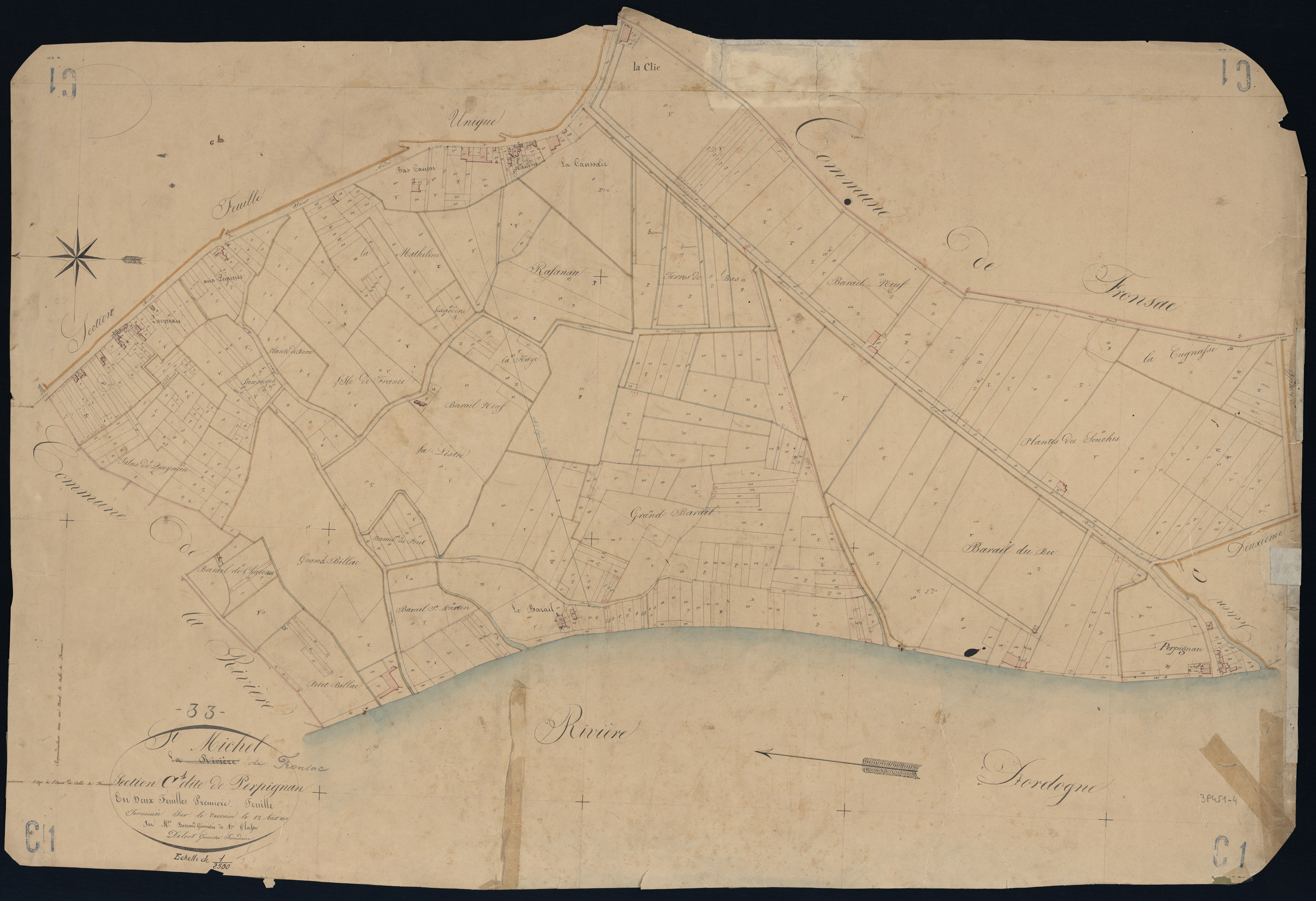 Saint-Michel-de-Fronsac - -Section C feuille 1 : Perpignan