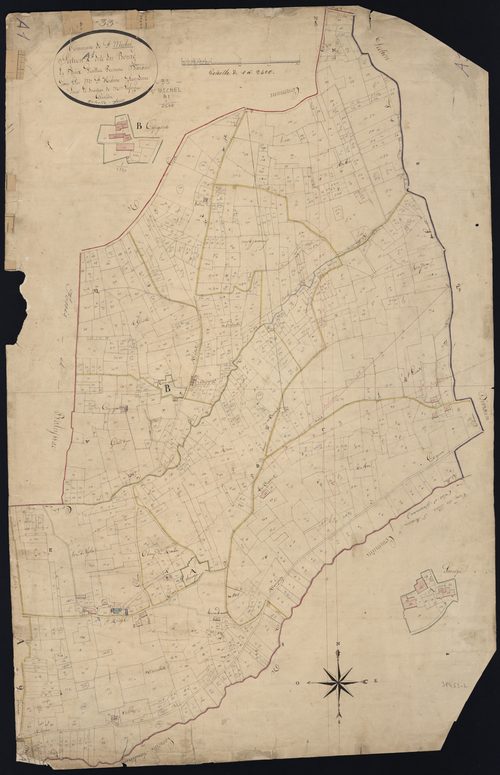 Saint-Michel-de-Lapujade - -Section A feuille 1 : Le Bourg