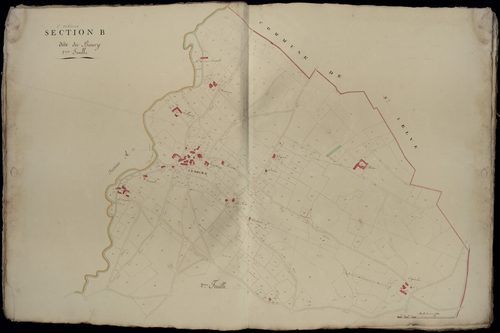 Saint-Morillon - -Section B feuille 1 : Le Bourg