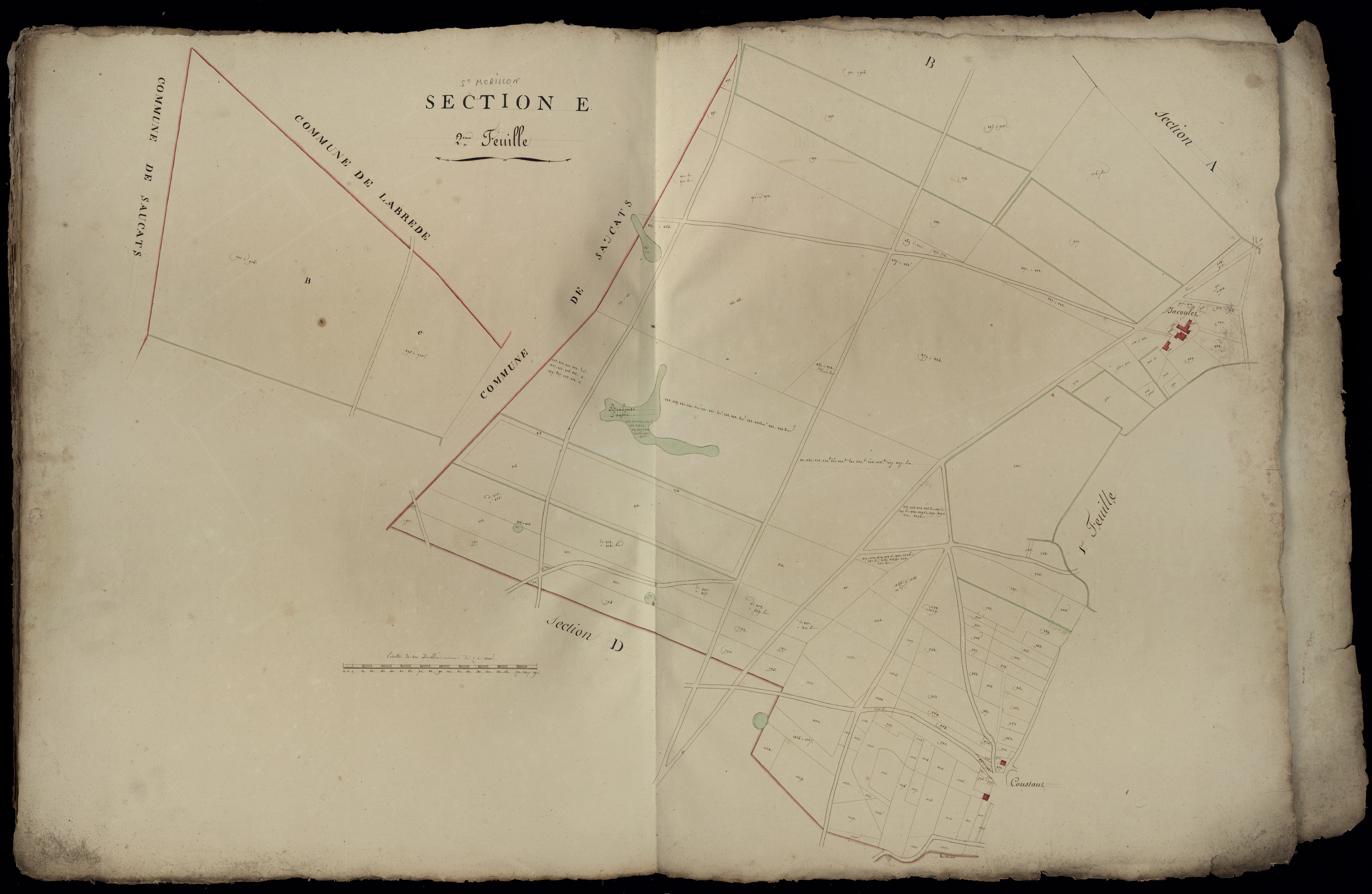 Saint-Morillon - -Section E feuille 2 : Gravette