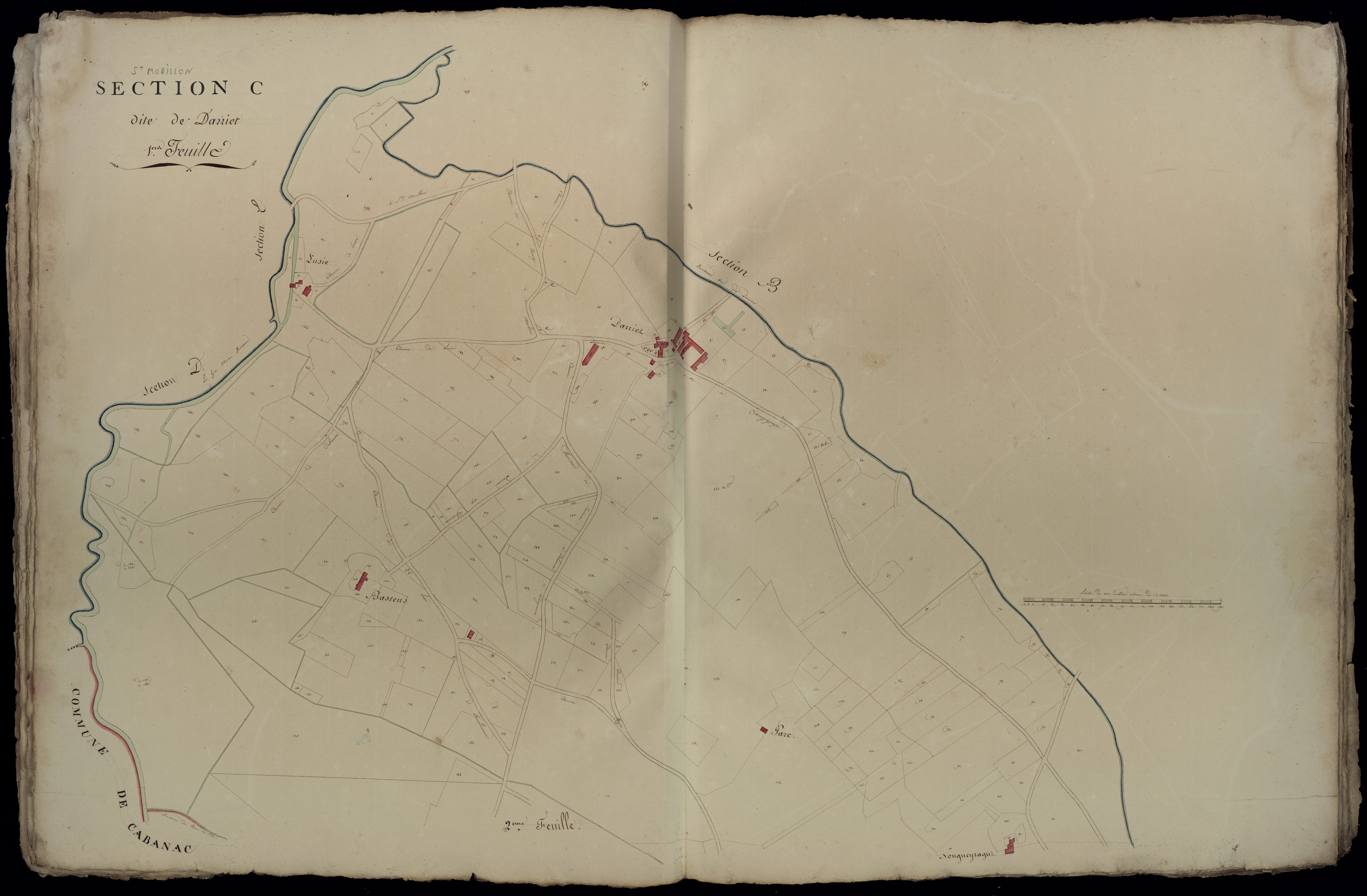 Saint-Morillon - -Section C feuille 1 : Darriet
