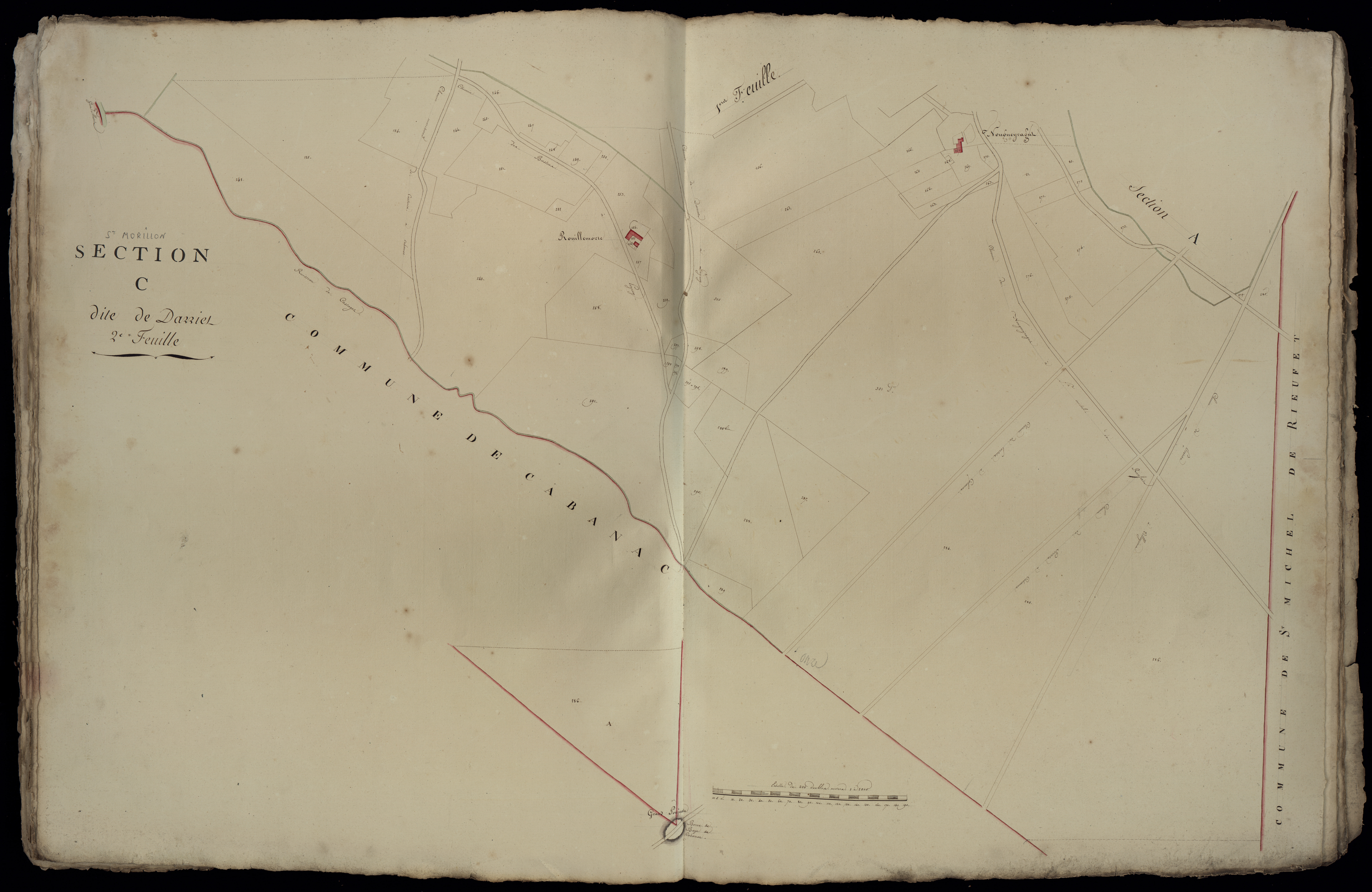 Saint-Morillon - -Section C feuille 2 : Darriet