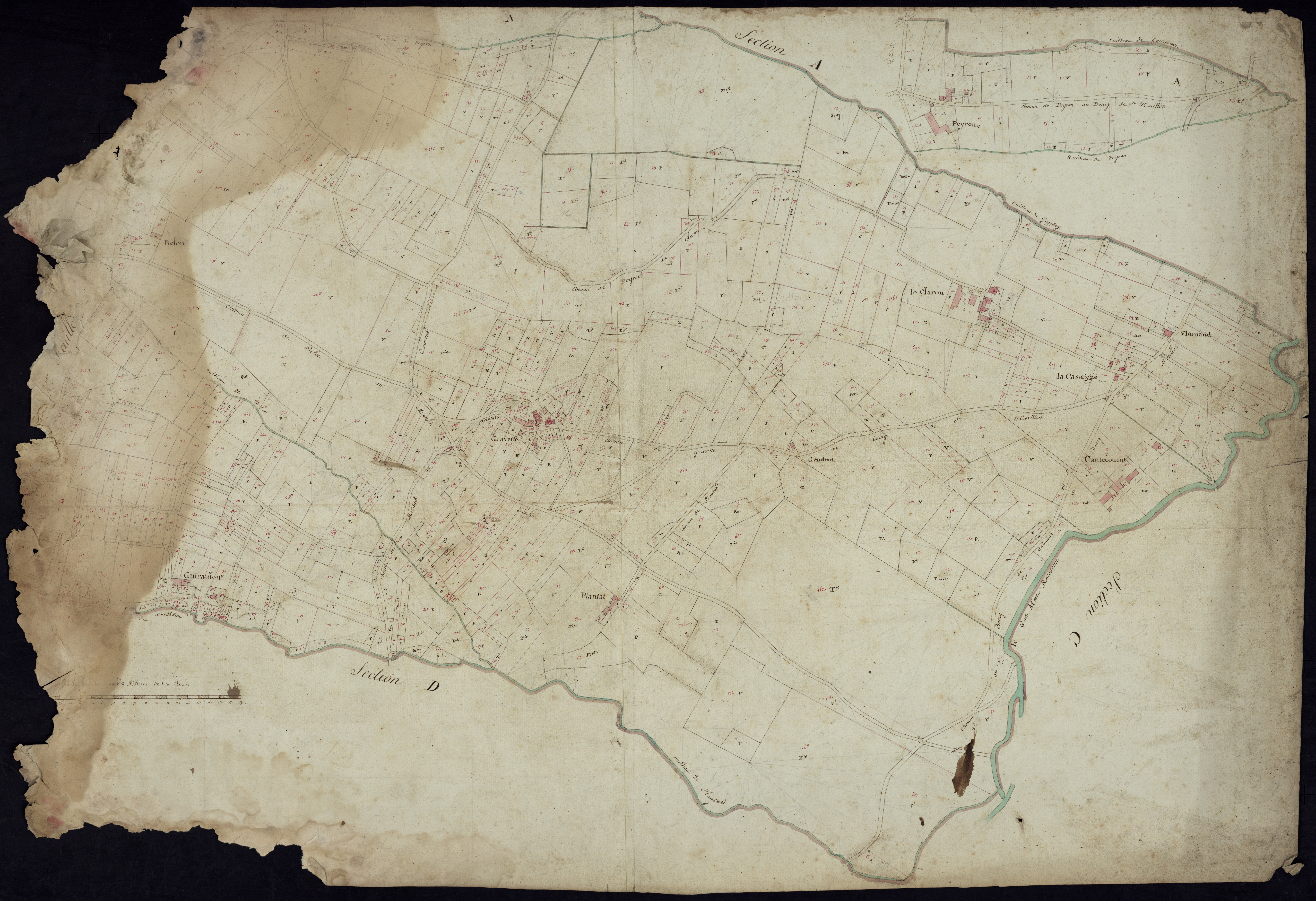 Saint-Morillon - -[Section E feuille 1] : non indiqué