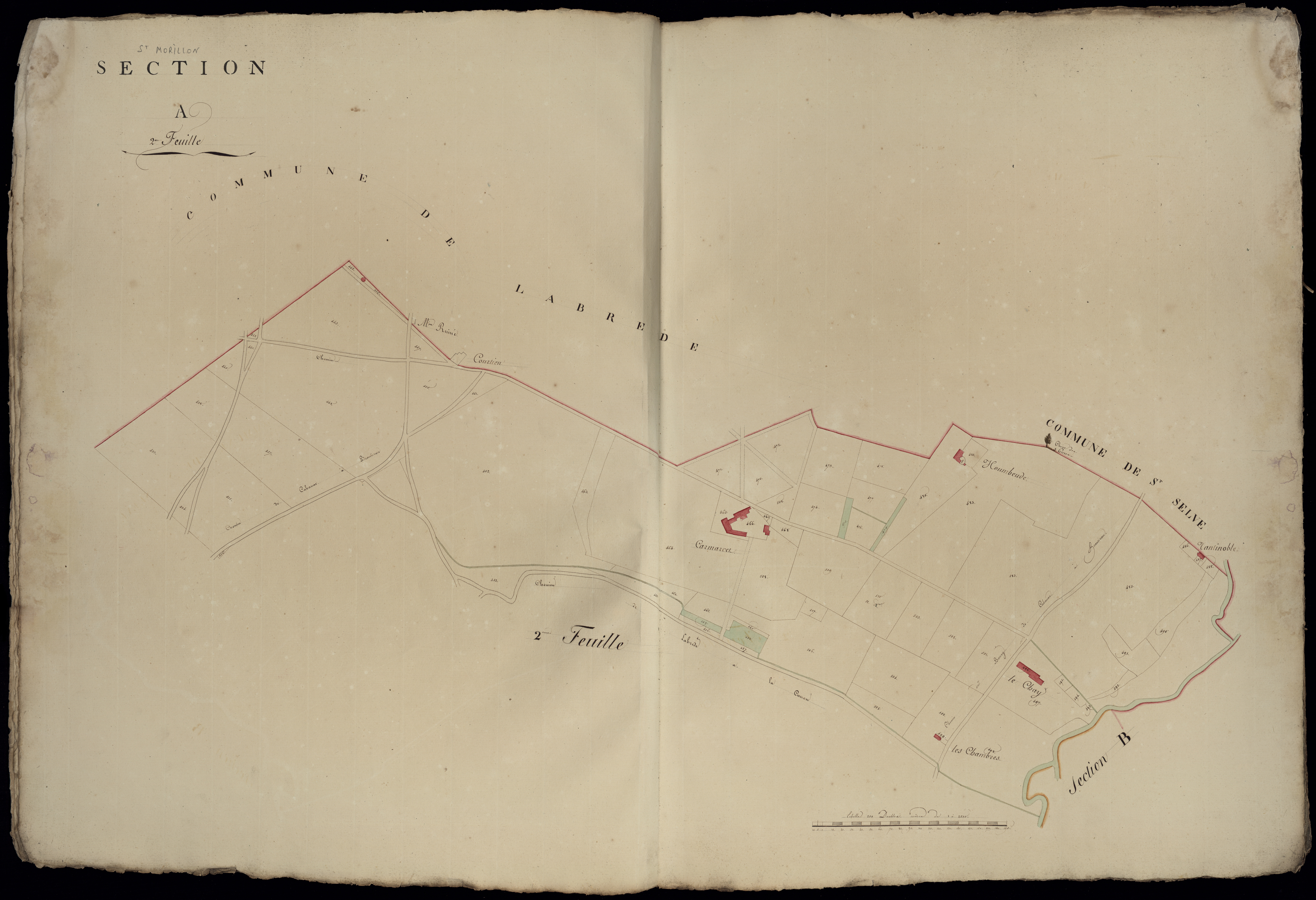 Saint-Morillon - -Section A feuille 2 : Fournié