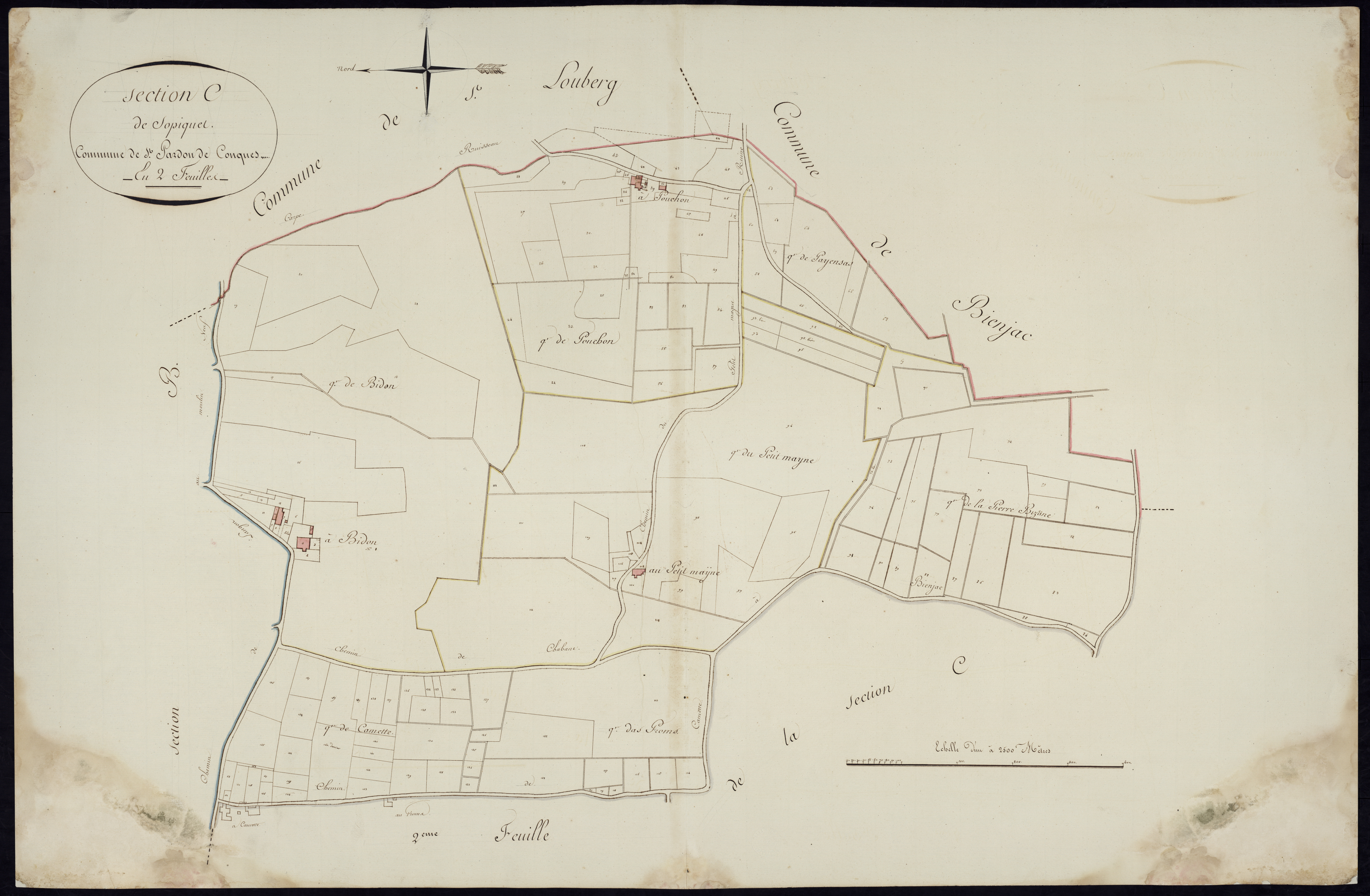 Saint-Pardon-de-Conques - -Section C feuille 2 : Sopiquet