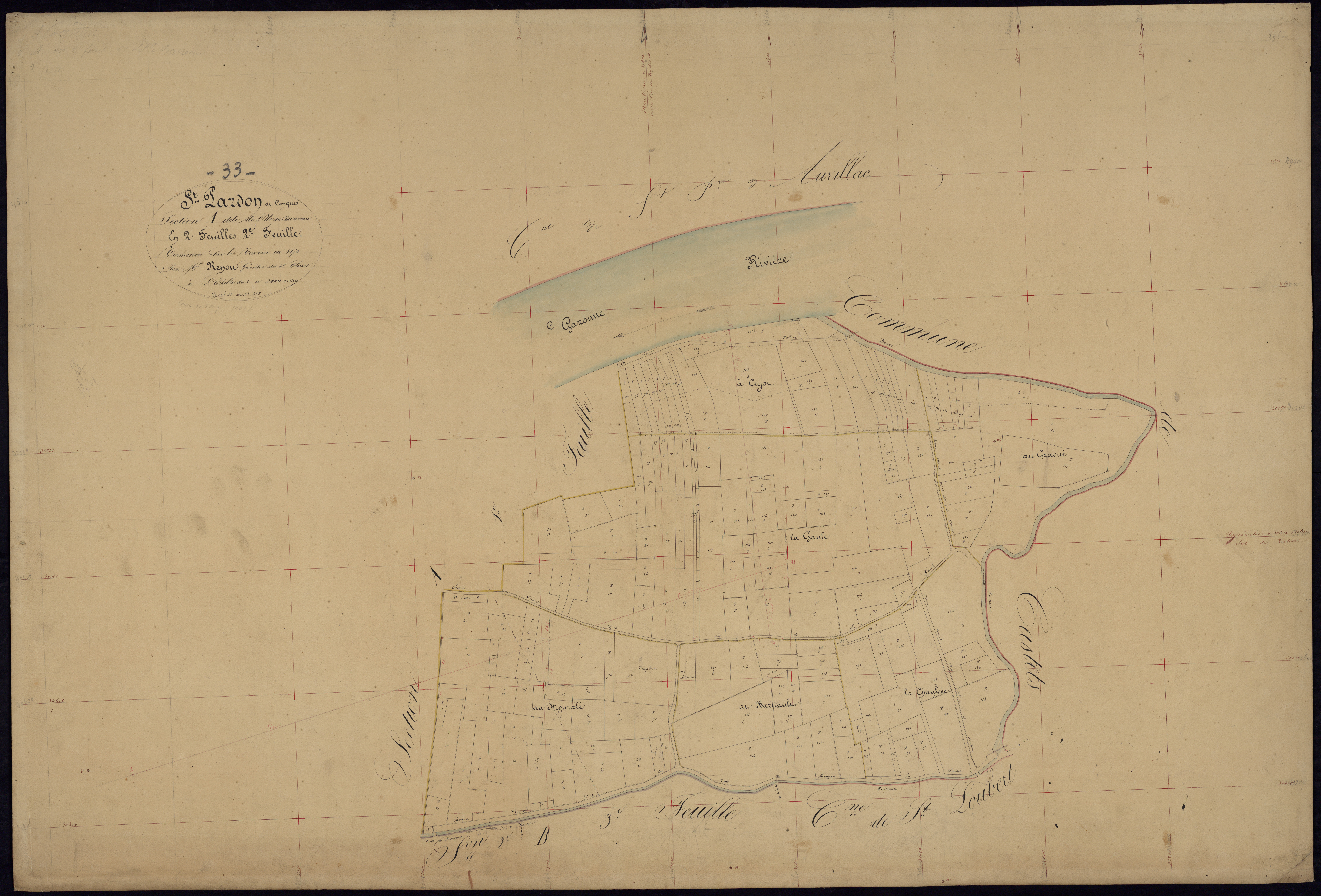 Saint-Pardon-de-Conques - -Section A feuille 2 : L'Ile-de-Barrau