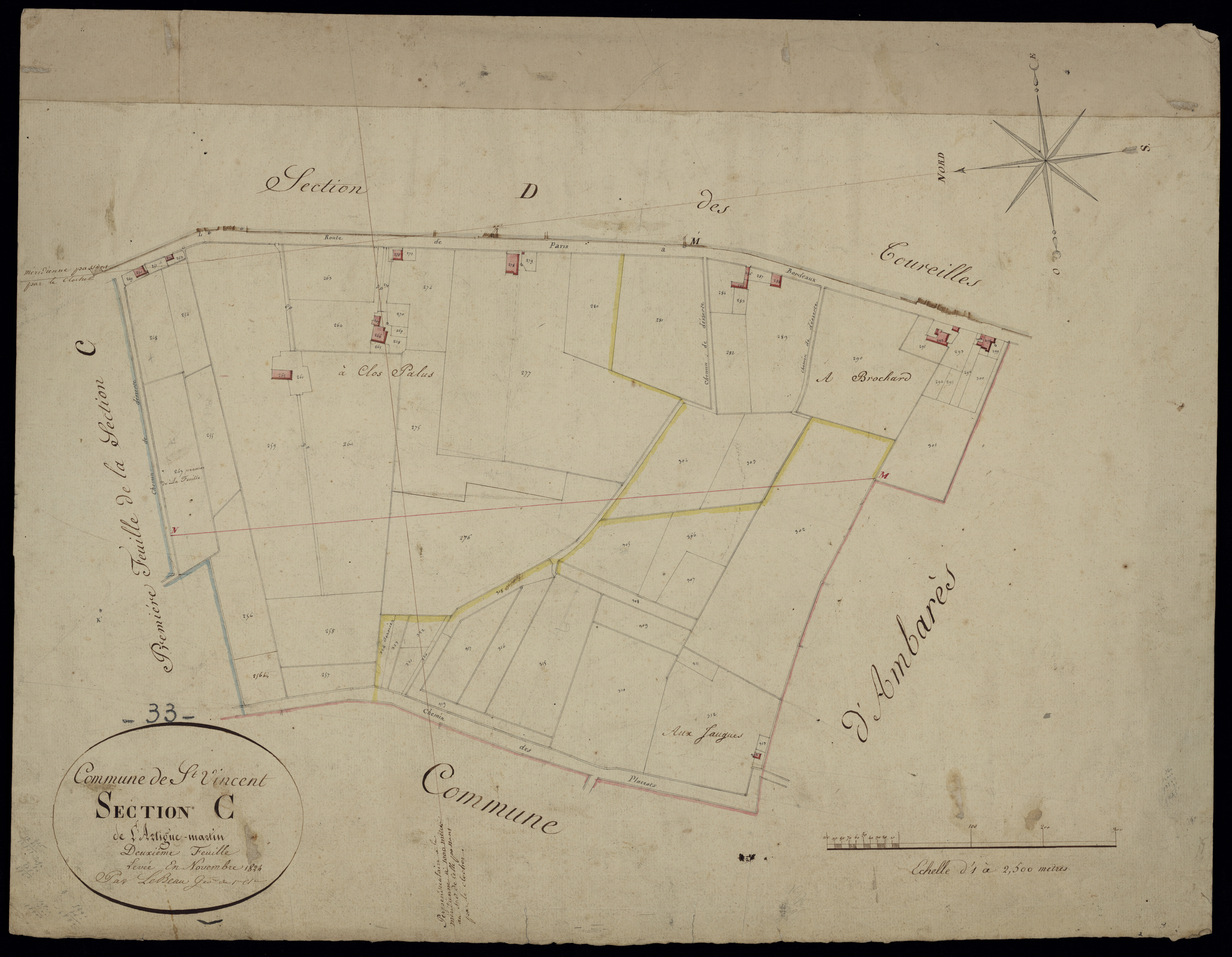 Saint-Paul - -Section C feuille 2 : L'Artigue-Martion