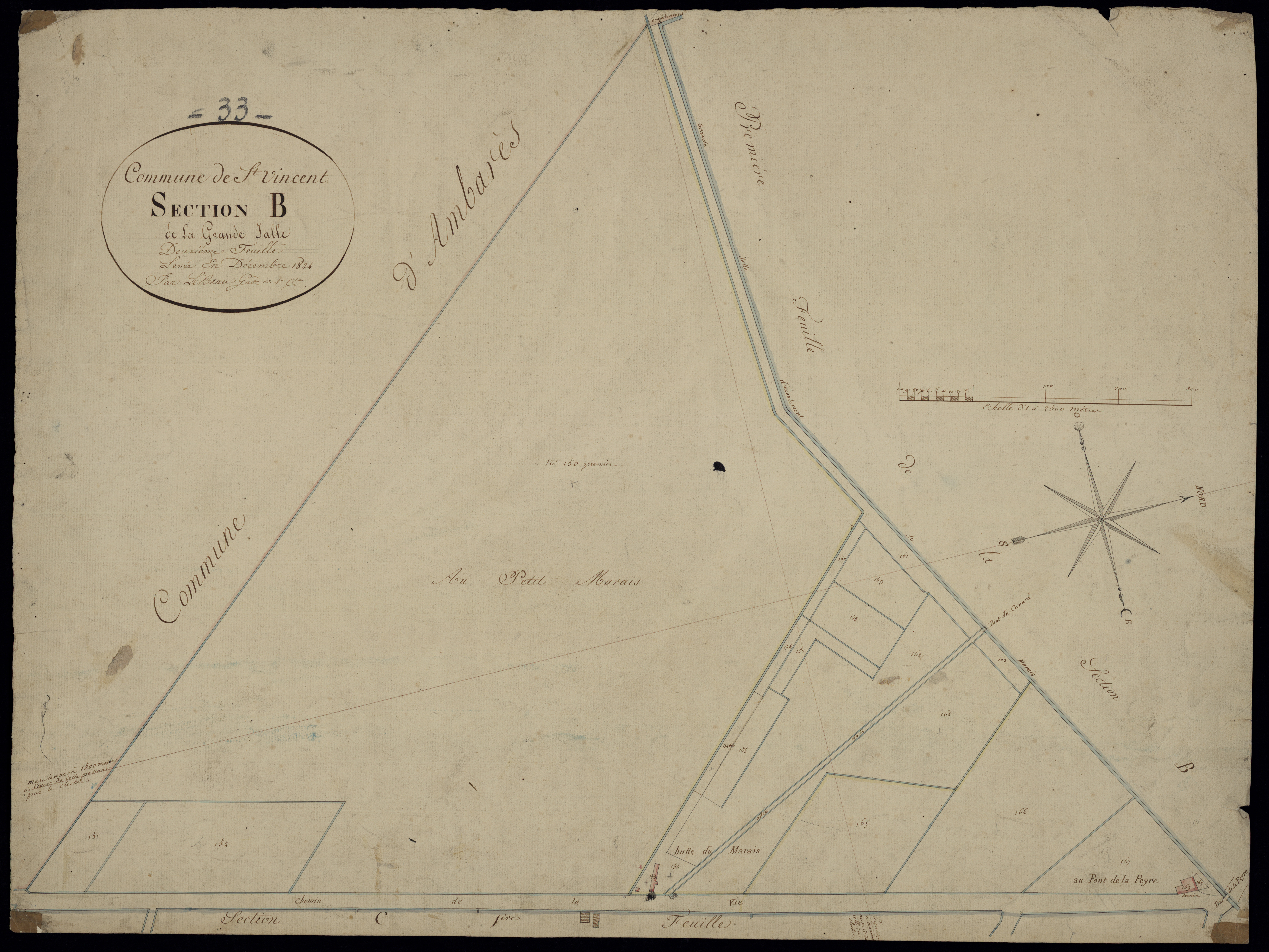 Saint-Paul - -Section B feuille 2 : Grande-Jalle