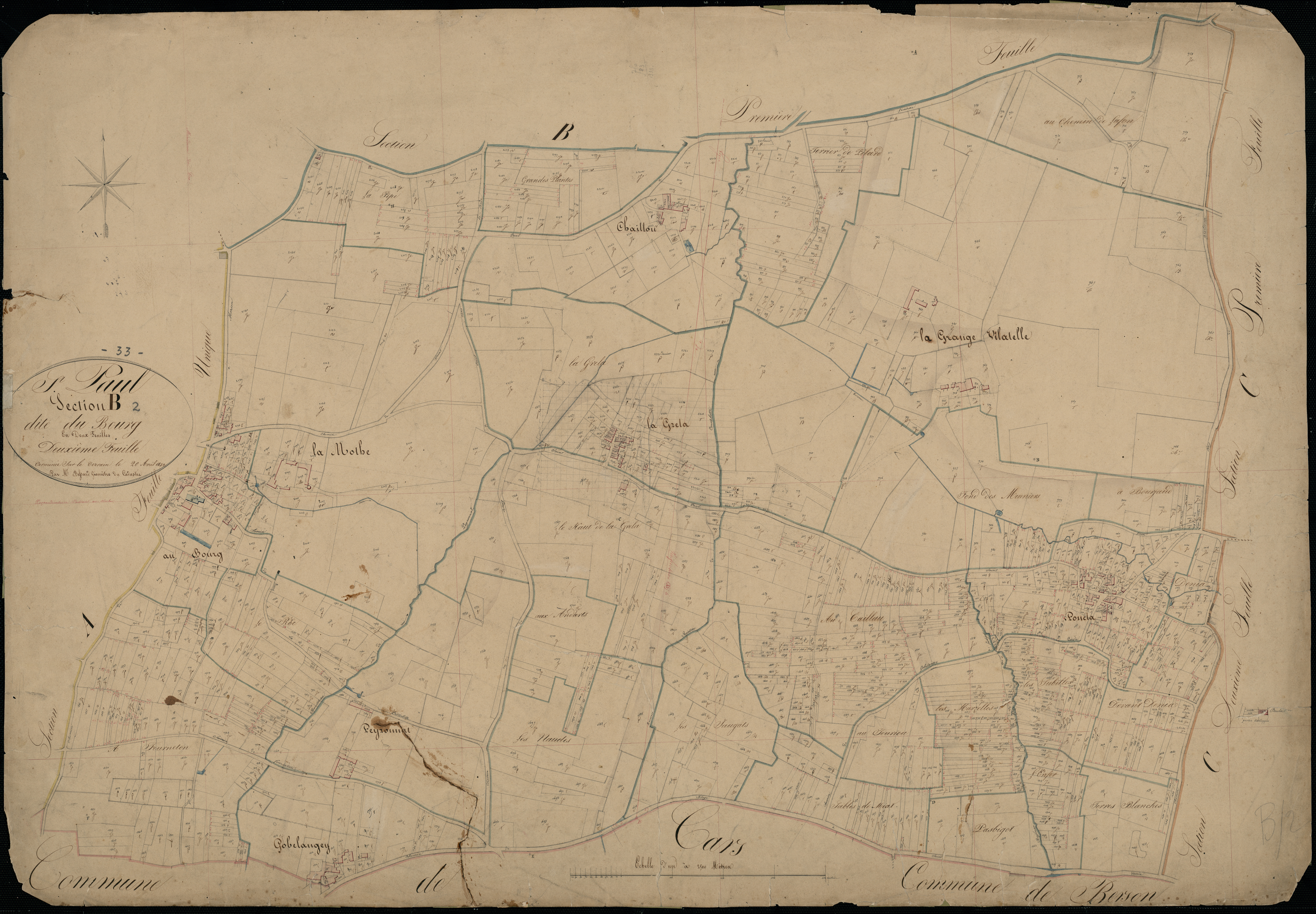 Saint-Paul - -Section B feuille 2 : Le Bourg