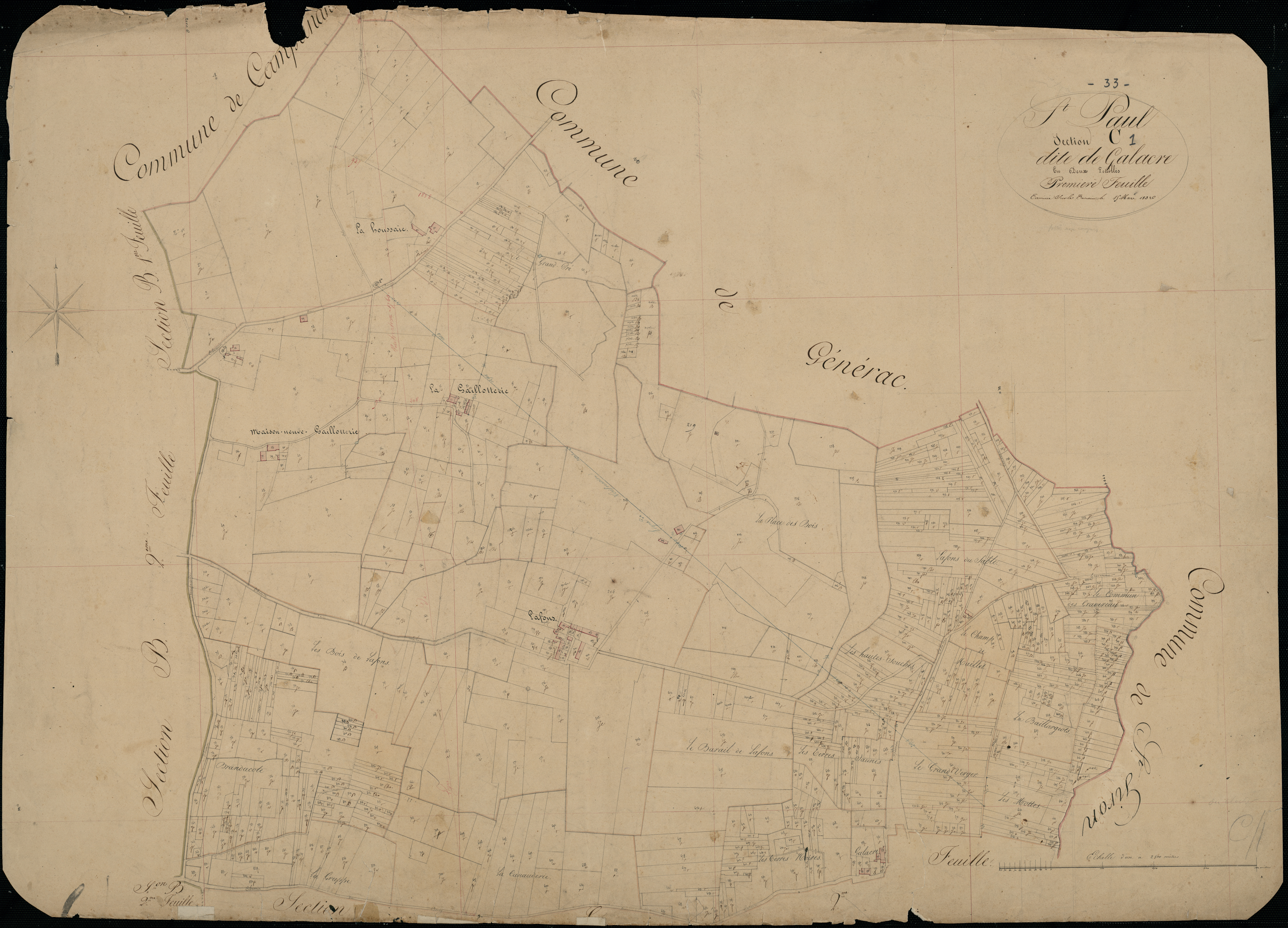 Saint-Paul - -Section C feuille 1 : Galacre