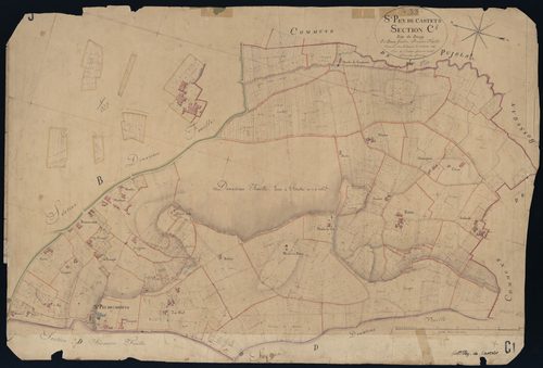 Saint-Pey-de-Castets - -Section C feuille 1 : Le Bourg