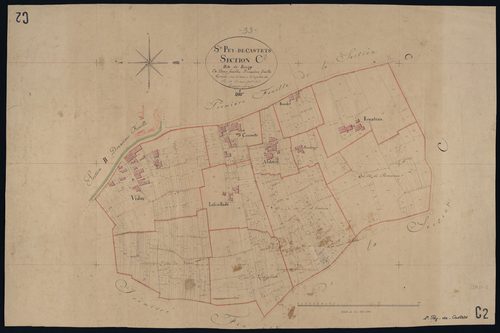 Saint-Pey-de-Castets - -Section D feuille 1 : Timbau