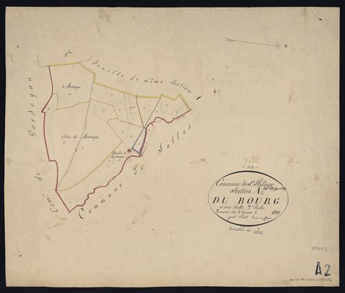 Saint-Philippe-d'Aiguille - -Section A feuille 2 : Le Bourg