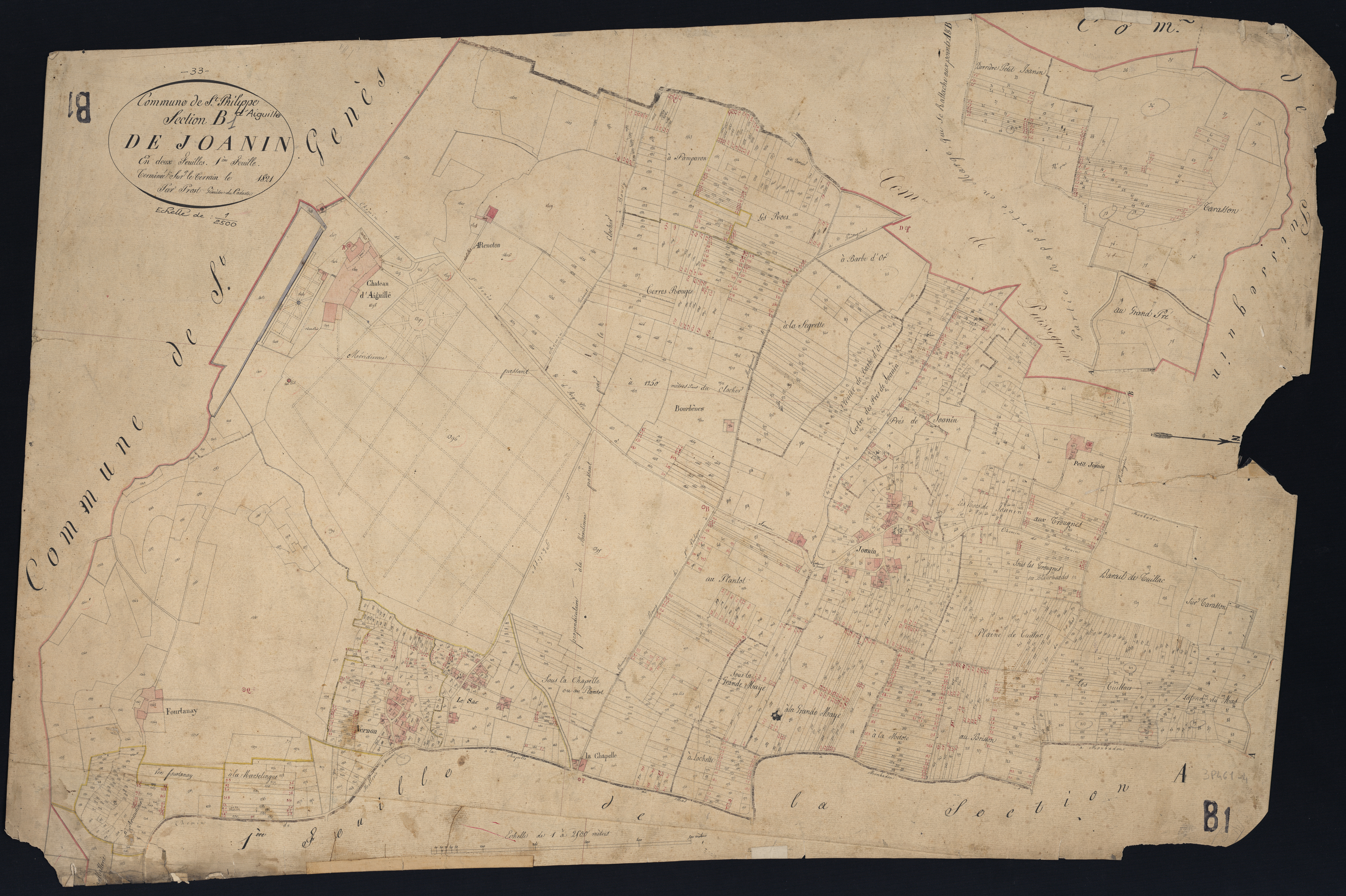 Saint-Philippe-d'Aiguille - -Section B feuille 1 : Joanin
