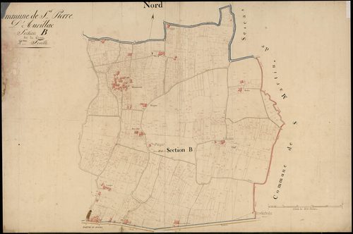 Saint-Pierre-d'Aurillac - -Section B feuille 2 : Centre