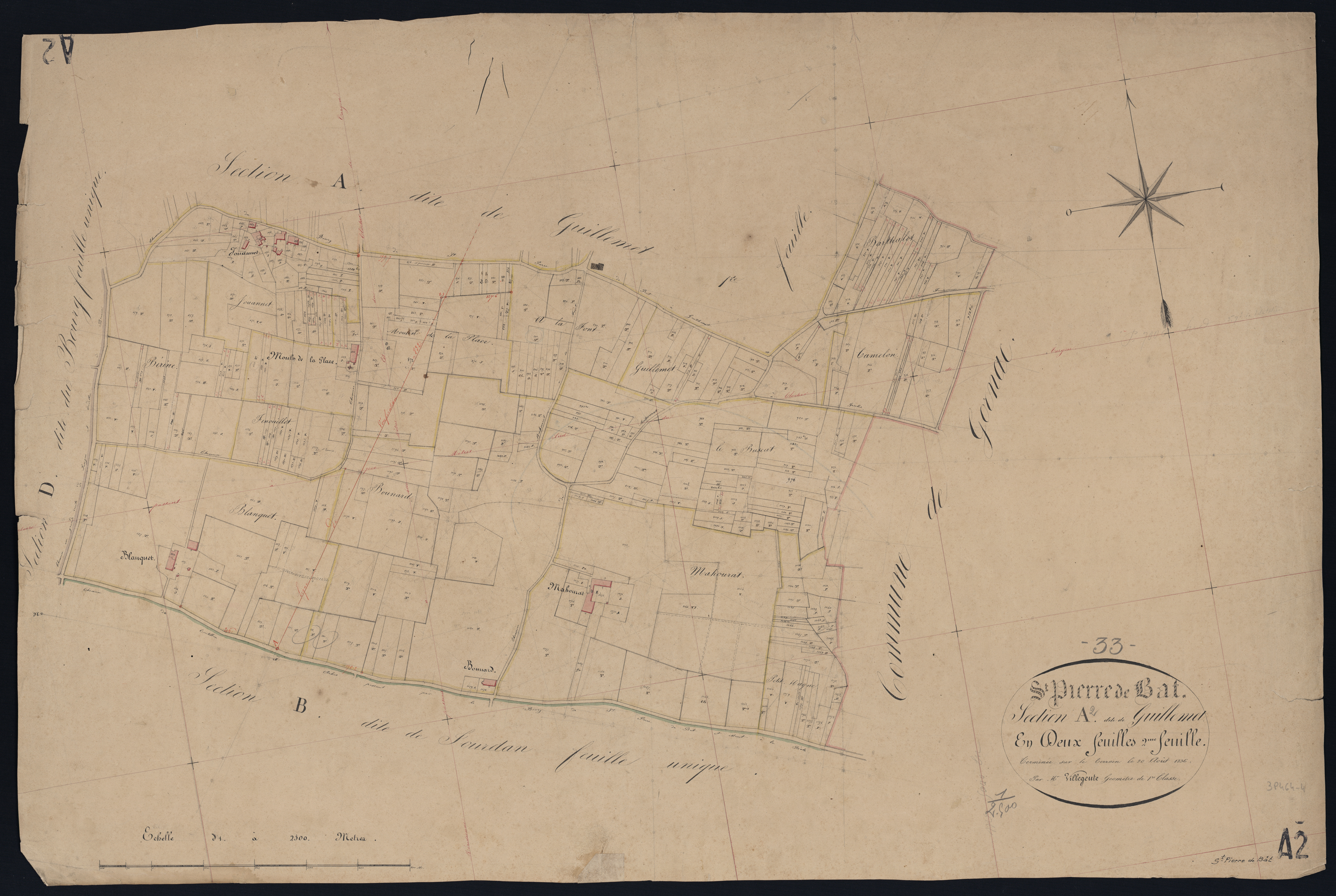 Saint-Pierre-de-Bat - -Section A feuille 2 : Guillemet