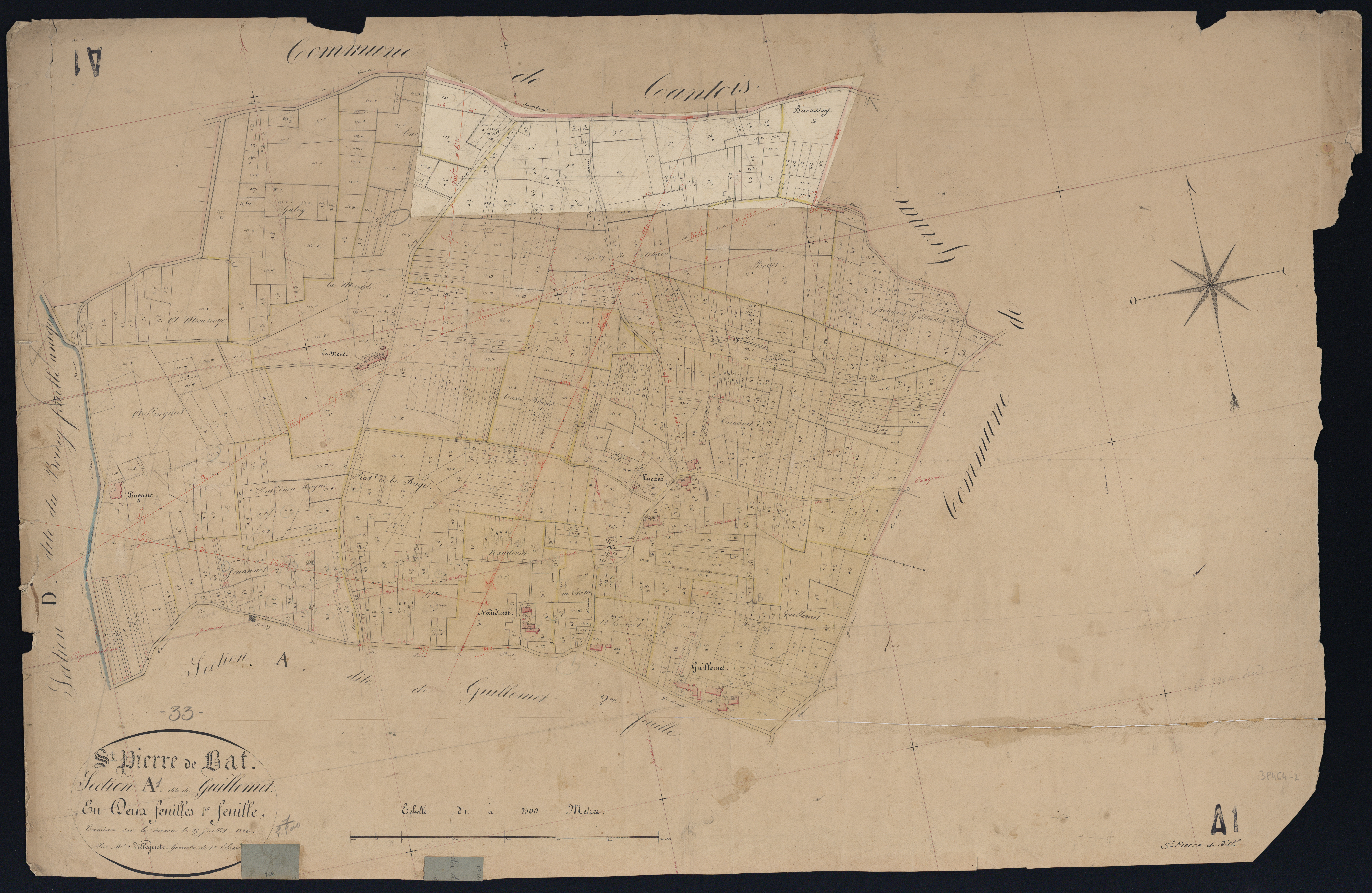 Saint-Pierre-de-Bat - -Section A feuille 1 : Guillemet