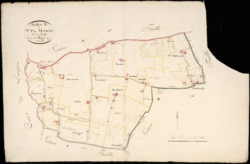 Saint-Pierre-de-Mons - -Section B feuille 1 : non indiqué