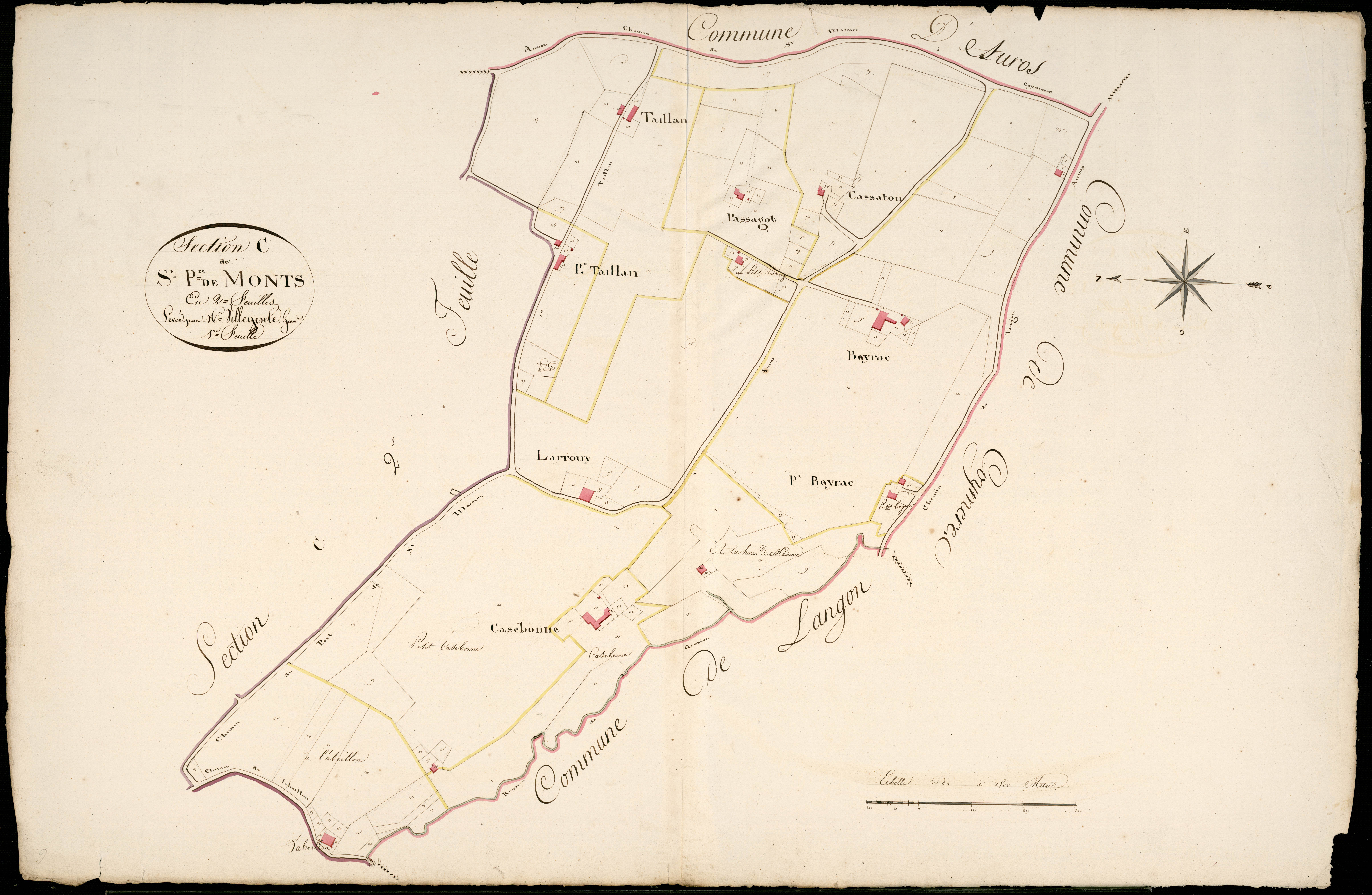 Saint-Pierre-de-Mons - -Section C feuille 1 : non indiqué