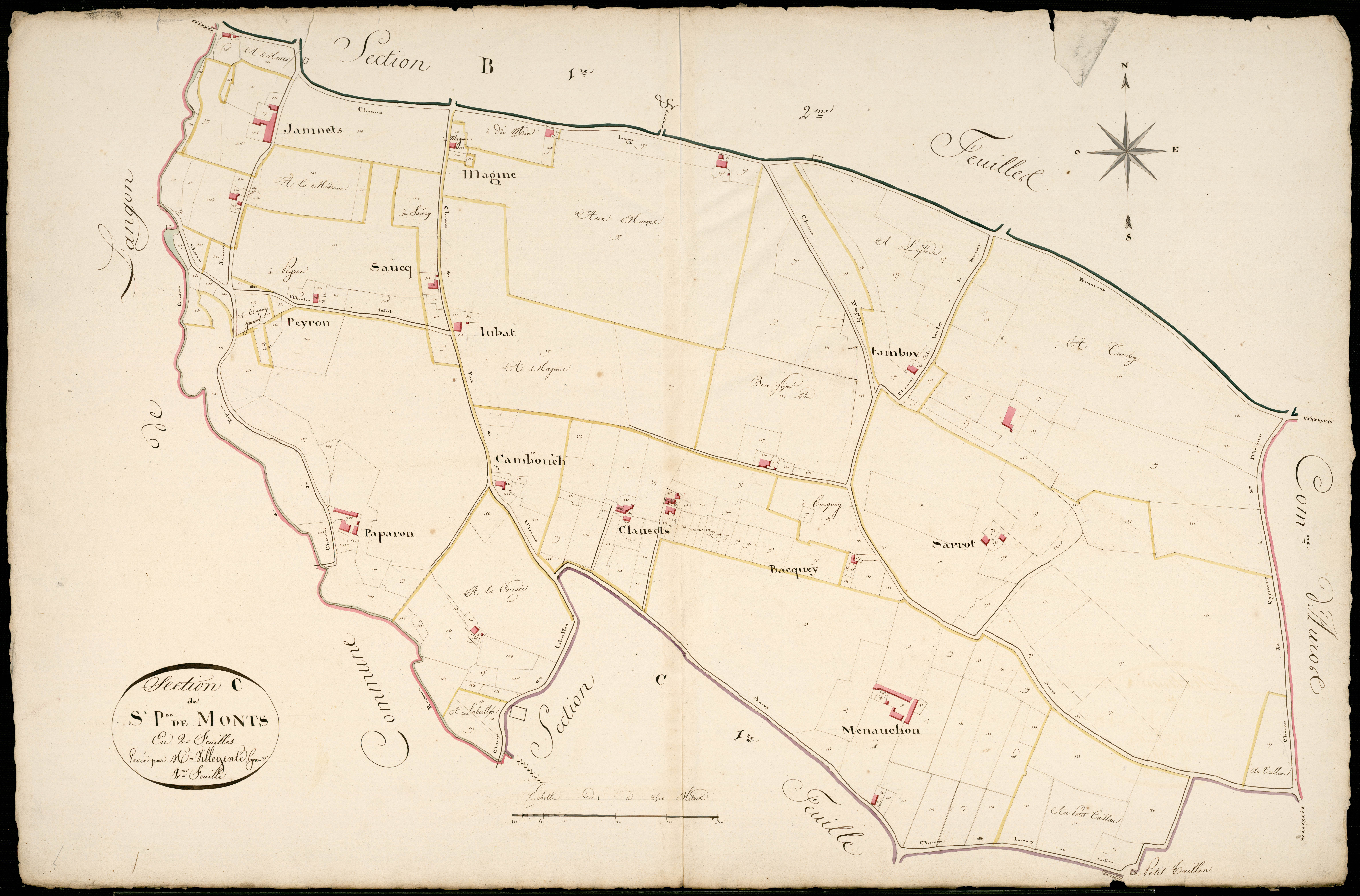 Saint-Pierre-de-Mons - -Section C feuille 2 : non indiqué