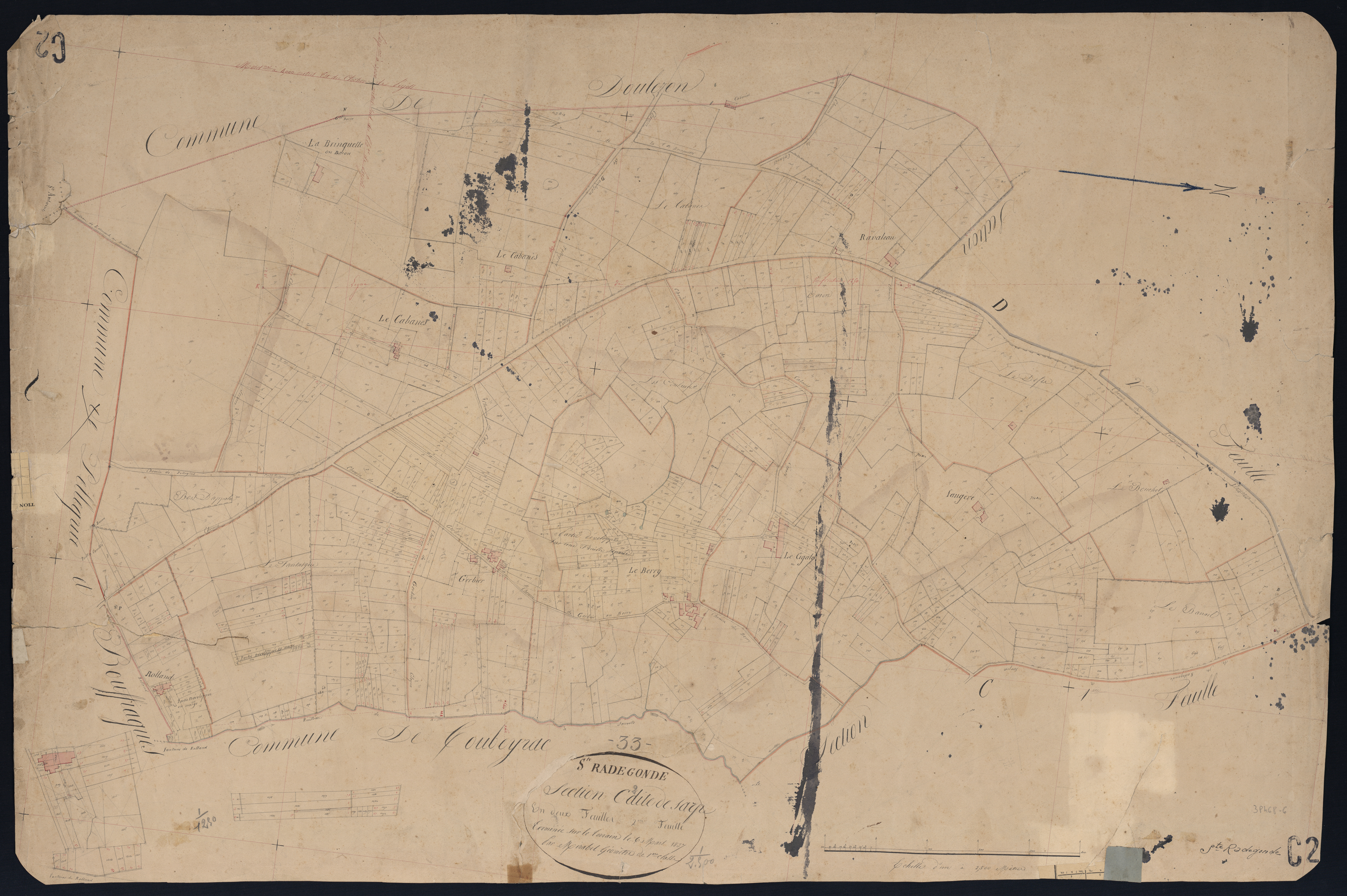 Sainte-Radegonde - -Section C feuille 2 : Sarpe
