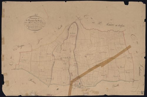 Saint-Romain-la-Virvée - -Section A feuille 1 : Le Bourg et La Rouanne
