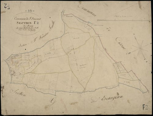 Saint-Sauveur - -Section F feuille 2 : Le Bourg
