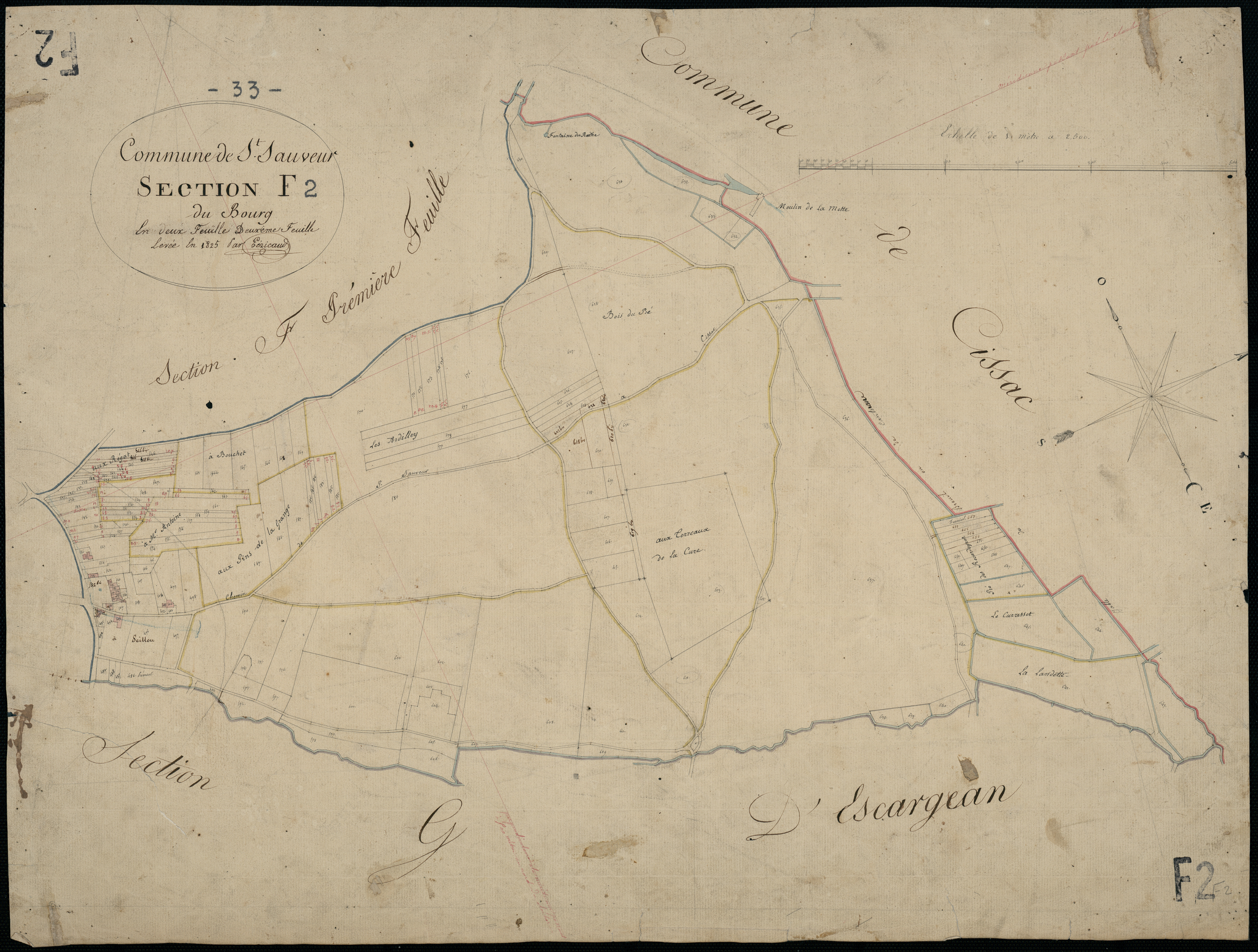 Saint-Sauveur - -Section F feuille 2 : Le Bourg