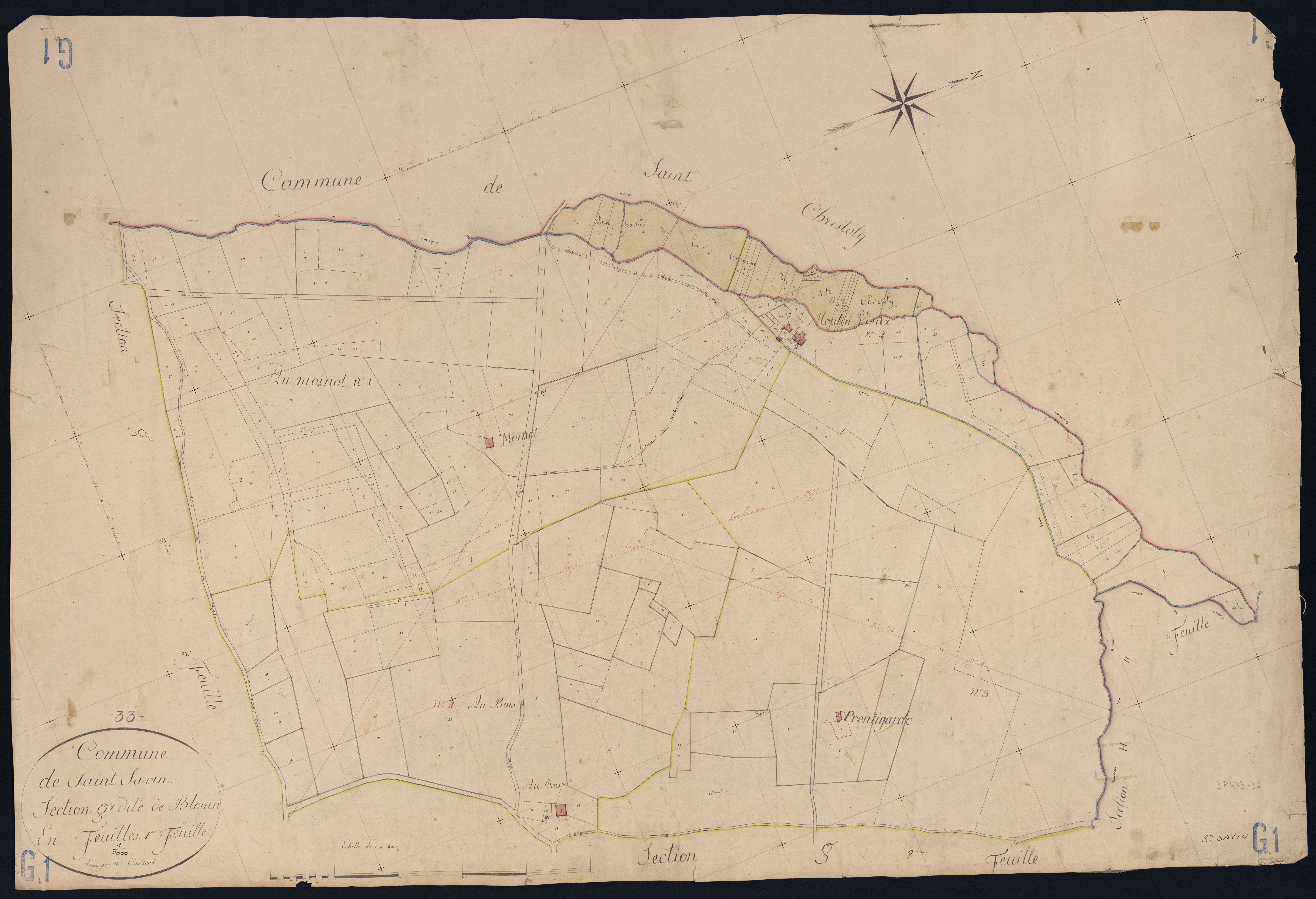 Saint-Savin - -Section G feuille 1 : Blouin