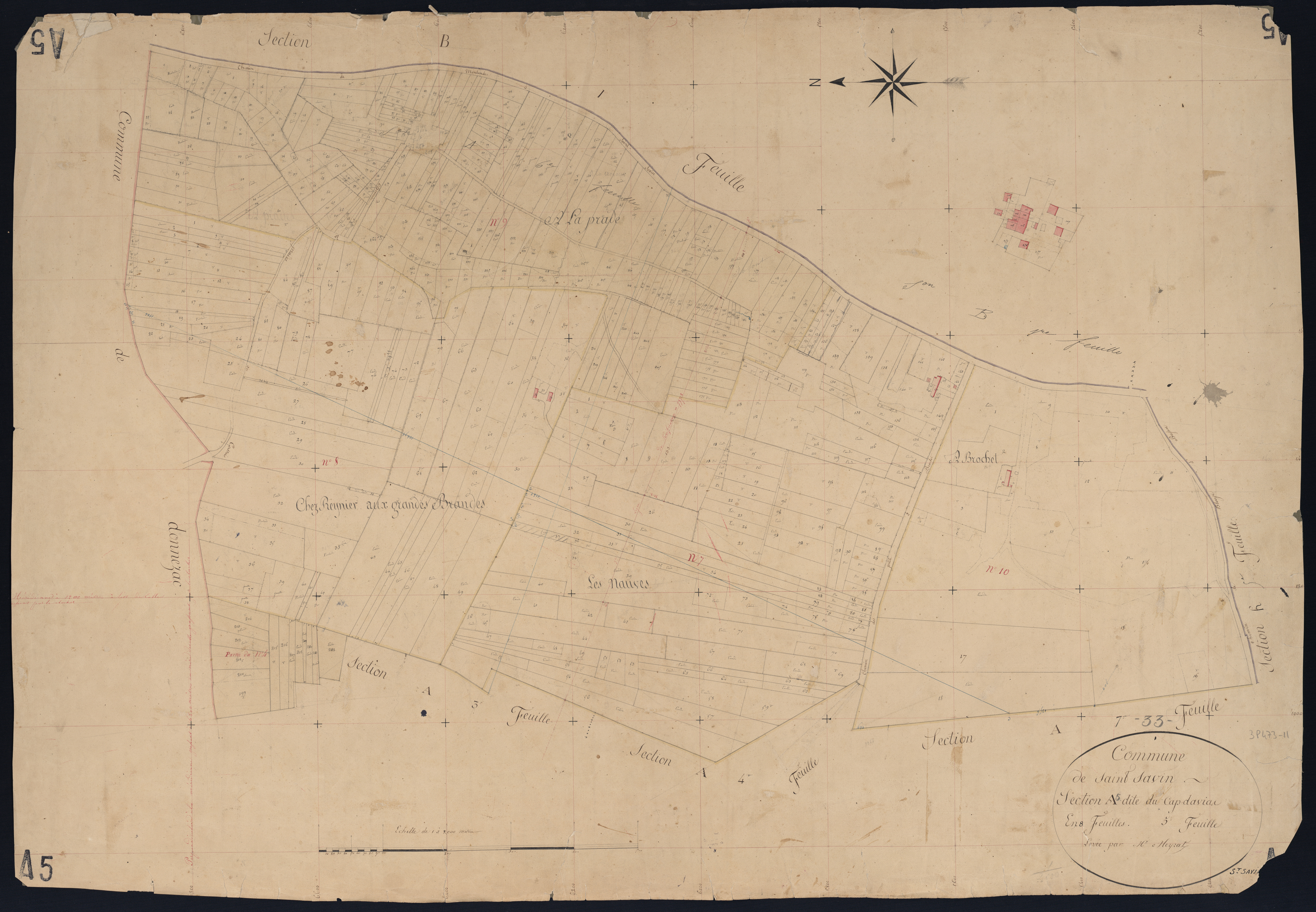 Saint-Savin - -Section A feuille 5 : Le Cap-Davias