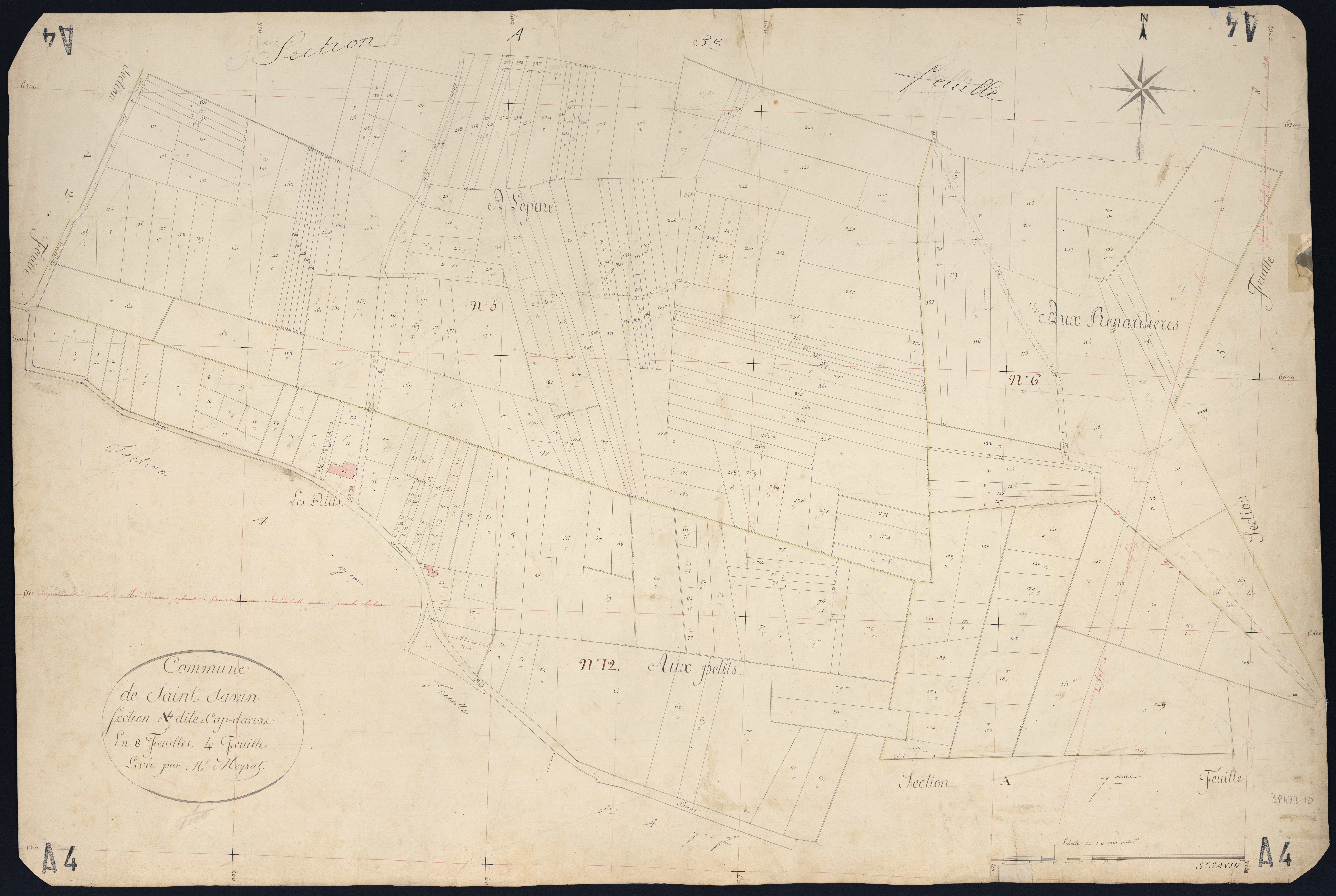Saint-Savin - -Section A feuille 4 : Le Cap-Davias