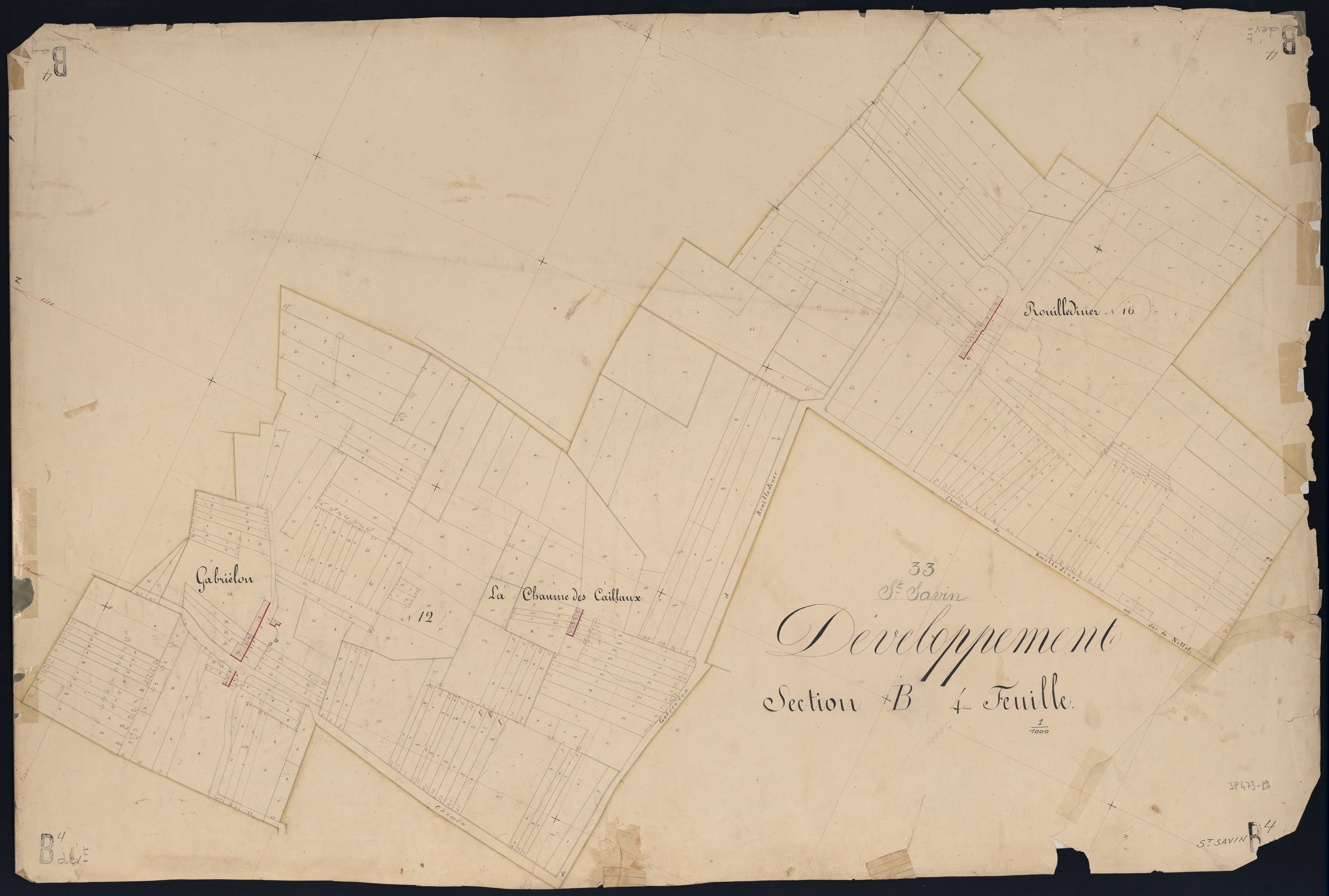 Saint-Savin - -Section B feuille 4 : Les Claudes