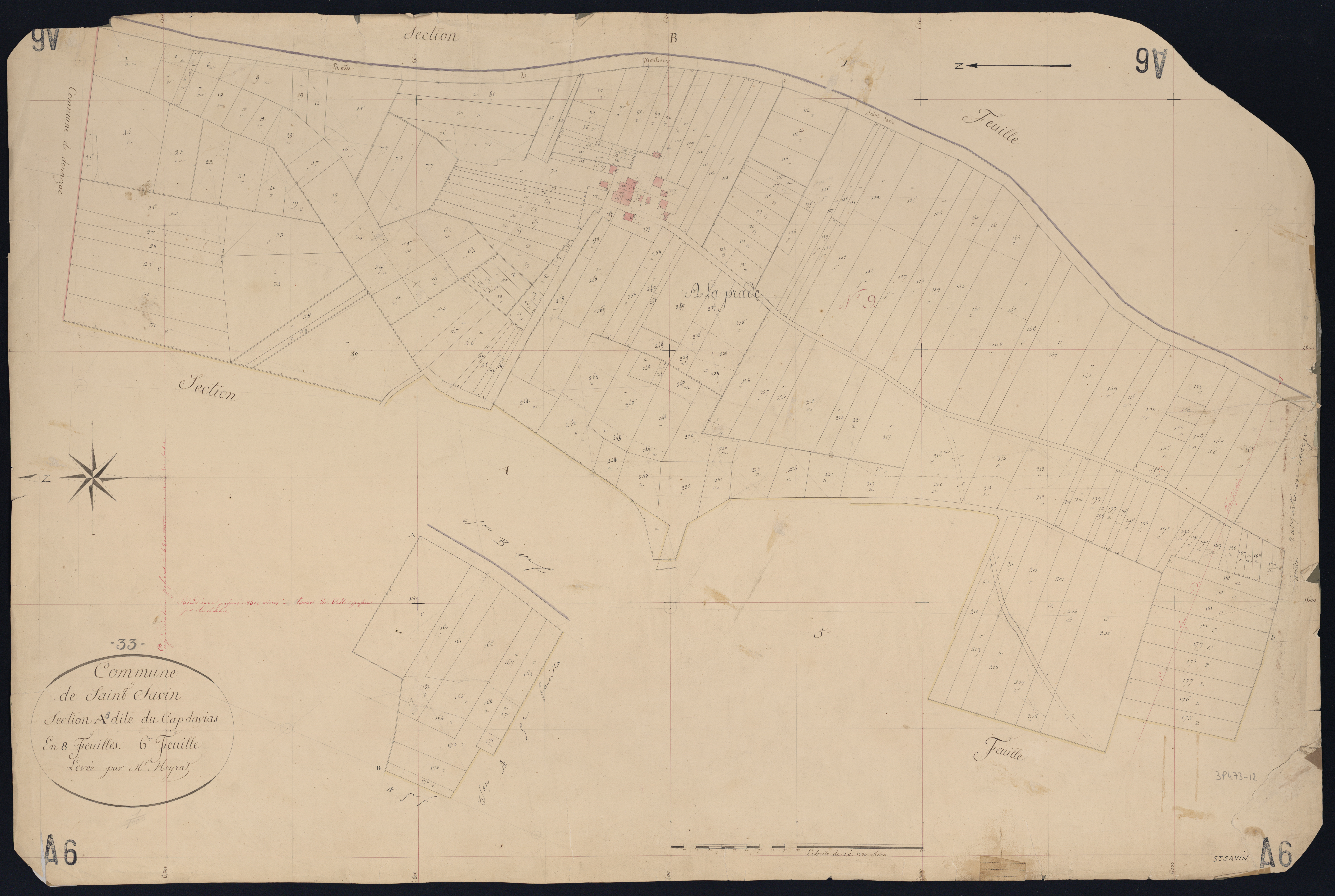 Saint-Savin - -Section A feuille 6 : Le Cap-Davias