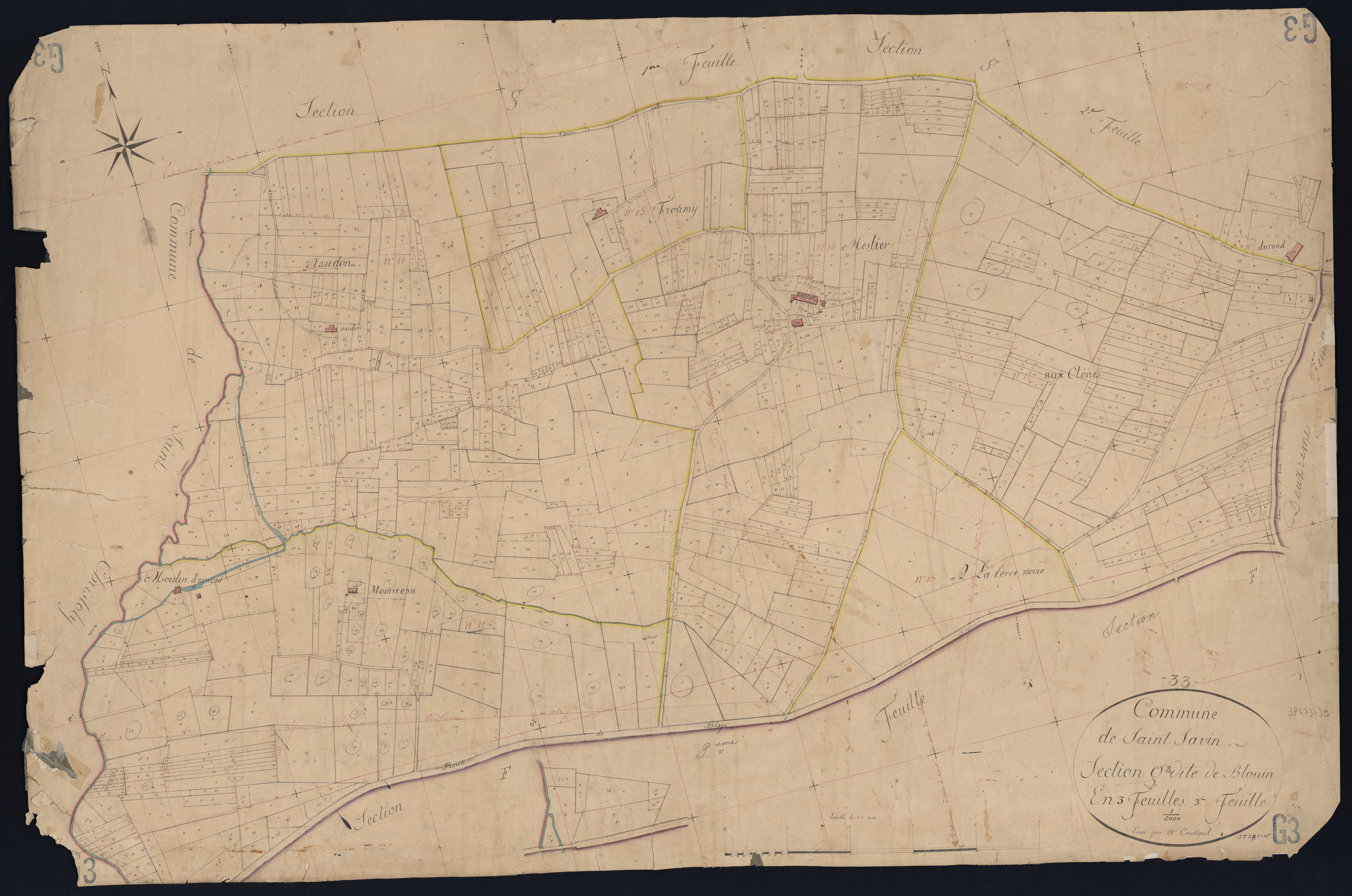 Saint-Savin - -Section G feuille 3 : Blouin