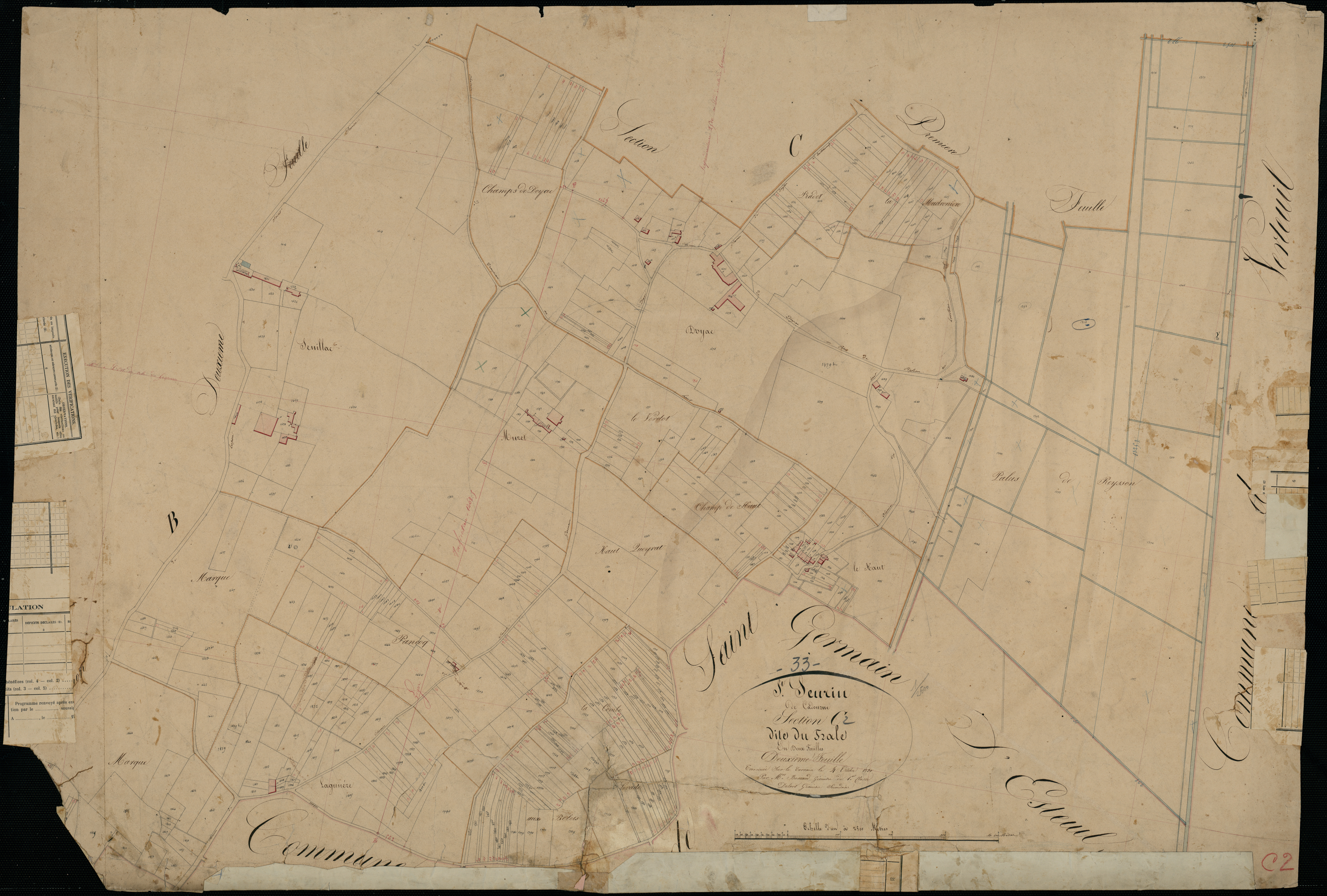 Saint-Seurin-de-Cadourne - -Section C feuille 2 : Le Frale