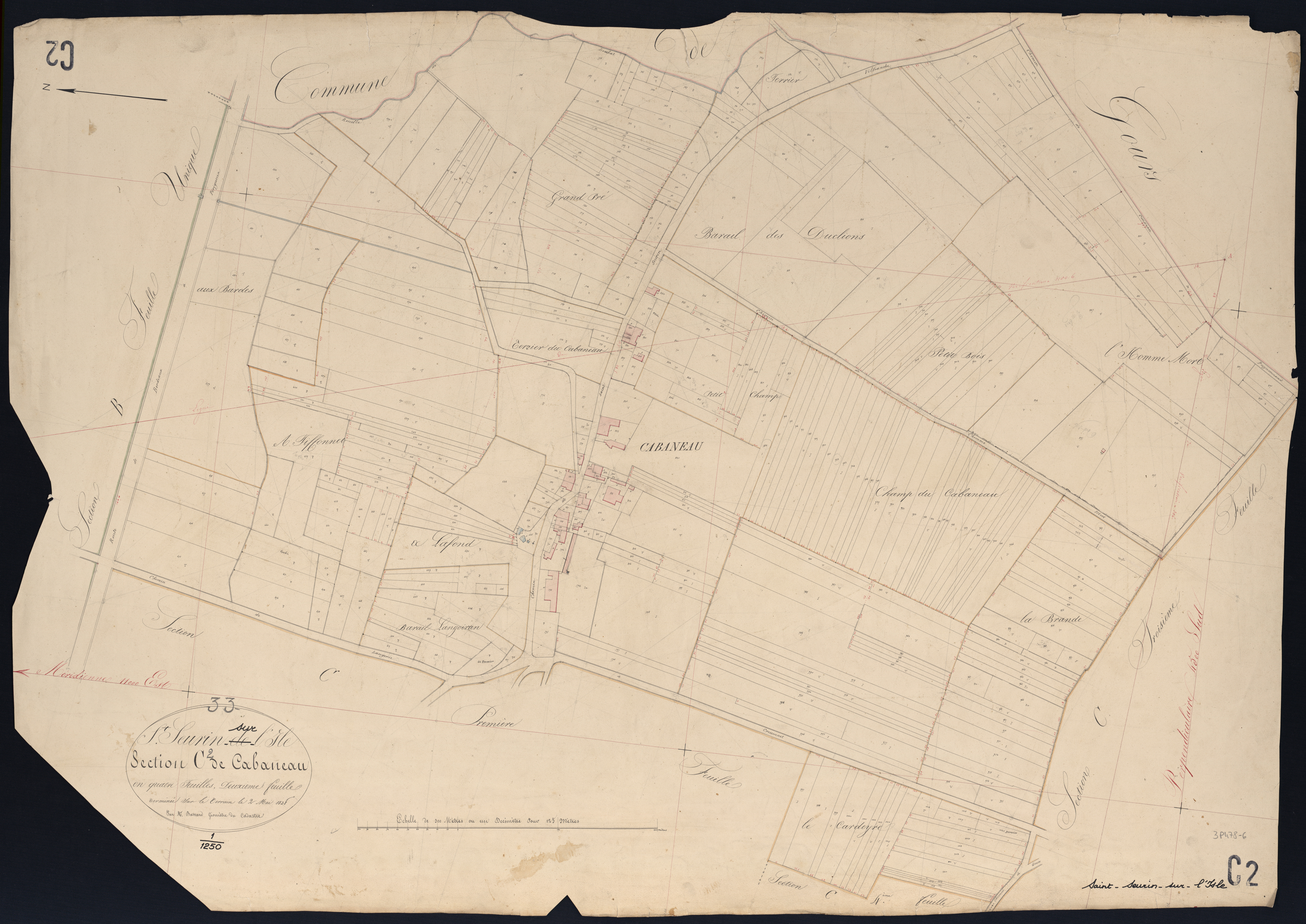 Saint-Seurin-sur-l'Isle - -Section C feuille 2 : Cabaneau