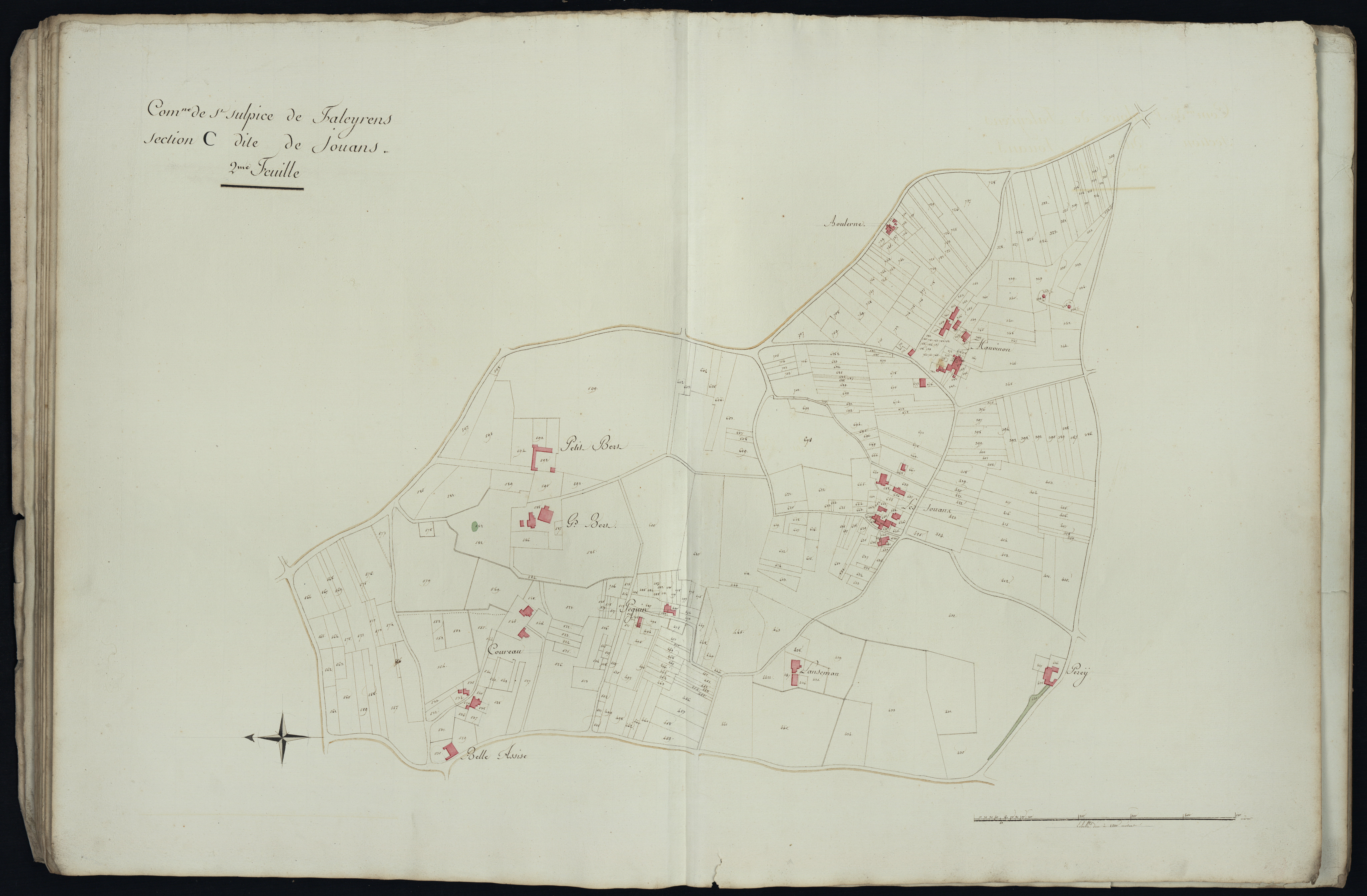 Saint-Sulpice-de-Faleyrens - -Section C feuille 2 : Les Jouans