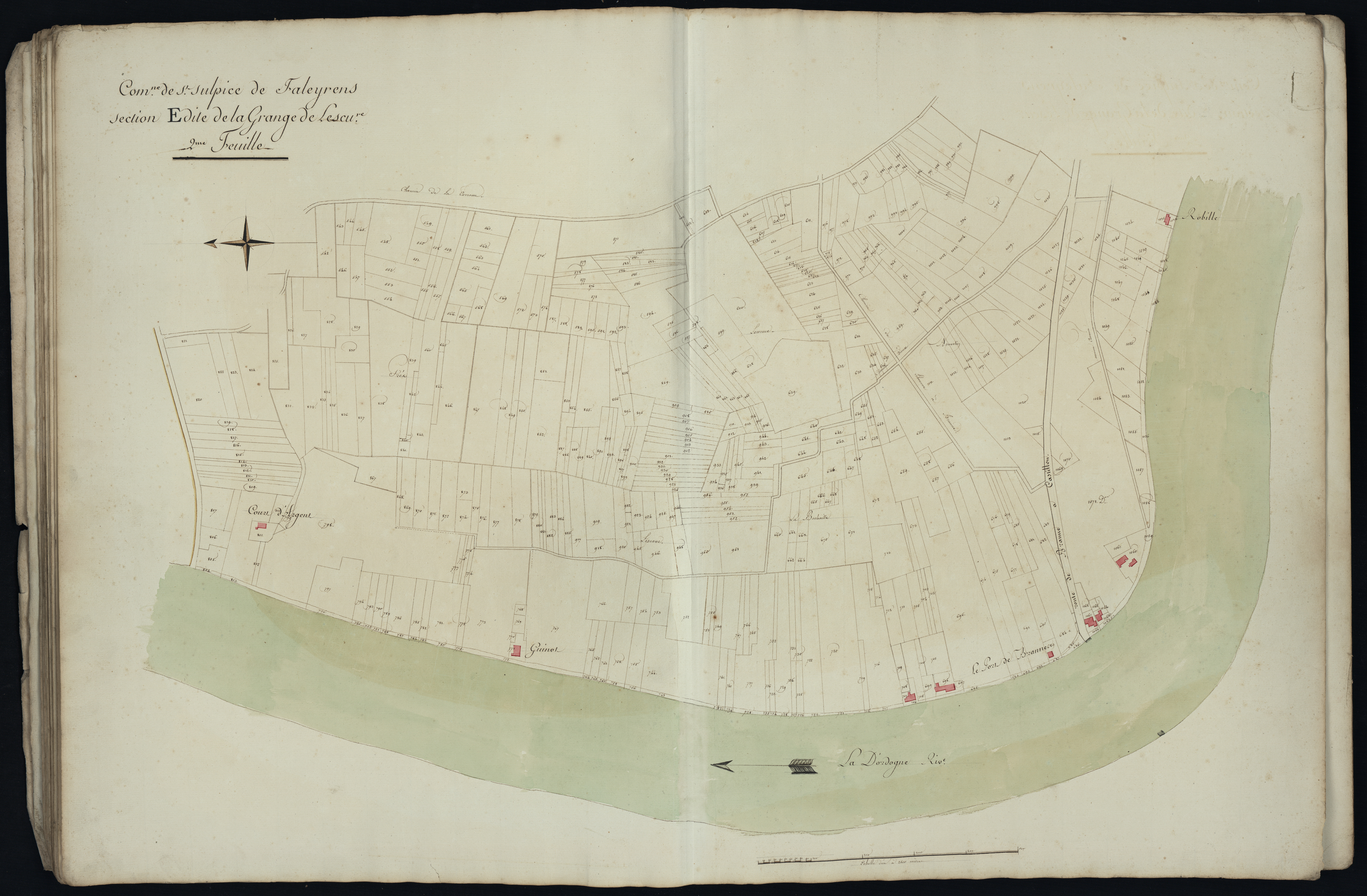 Saint-Sulpice-de-Faleyrens - -Section E feuille 2 : La Grange-de-Lescun