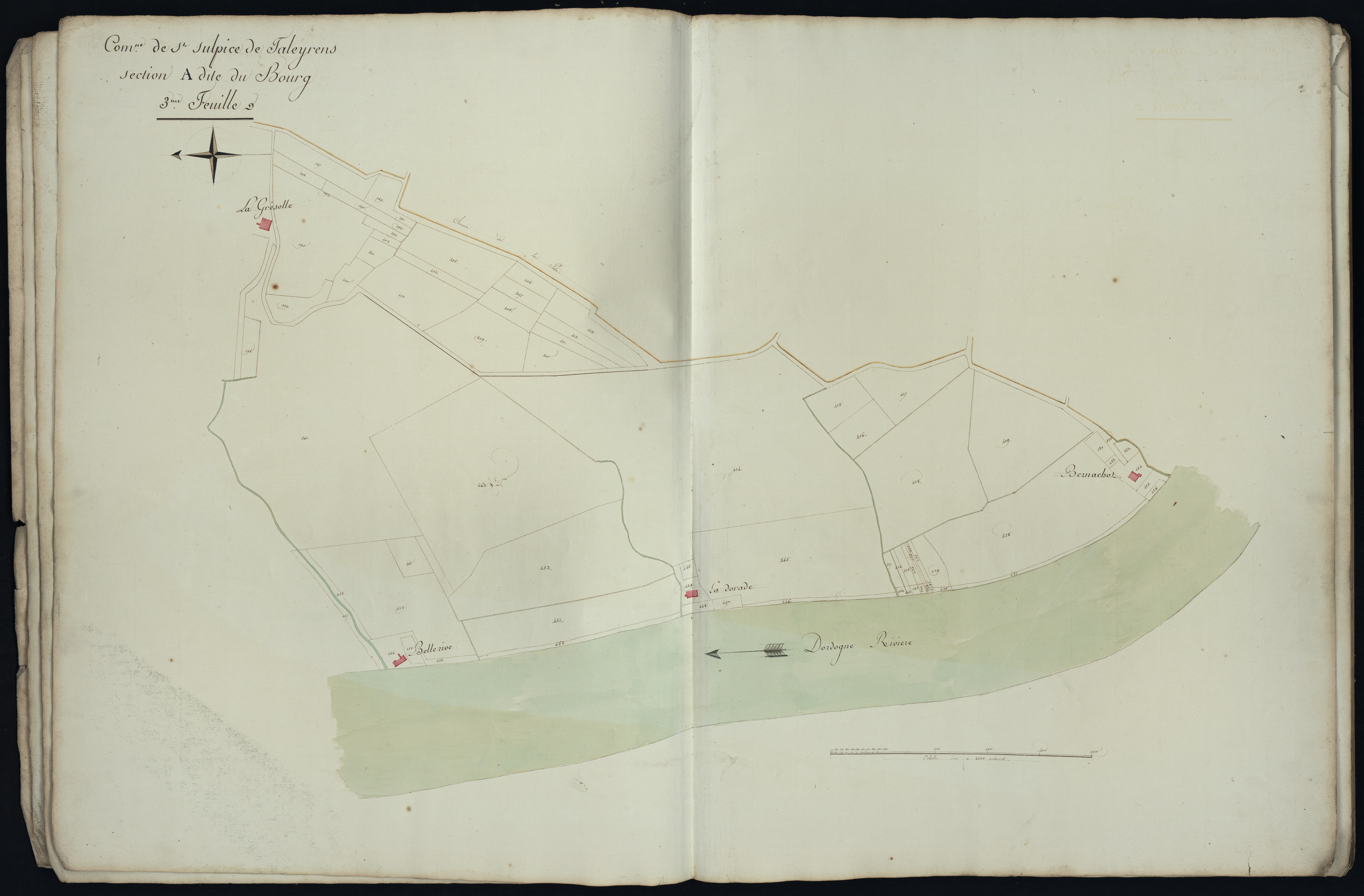 Saint-Sulpice-de-Faleyrens - -Section A feuille 3 : Le Bourg