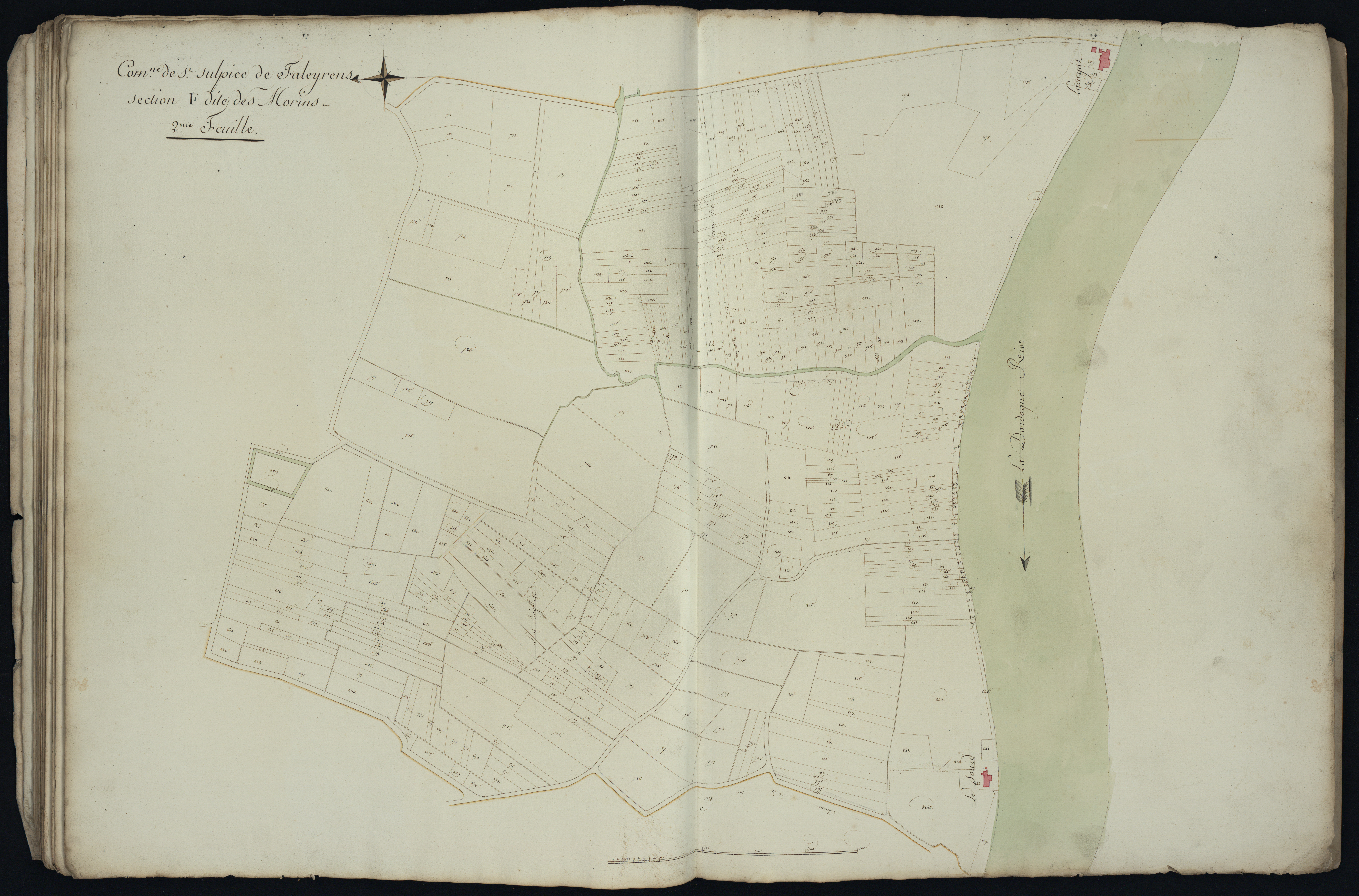 Saint-Sulpice-de-Faleyrens - -Section F feuille 2 : Les Morins