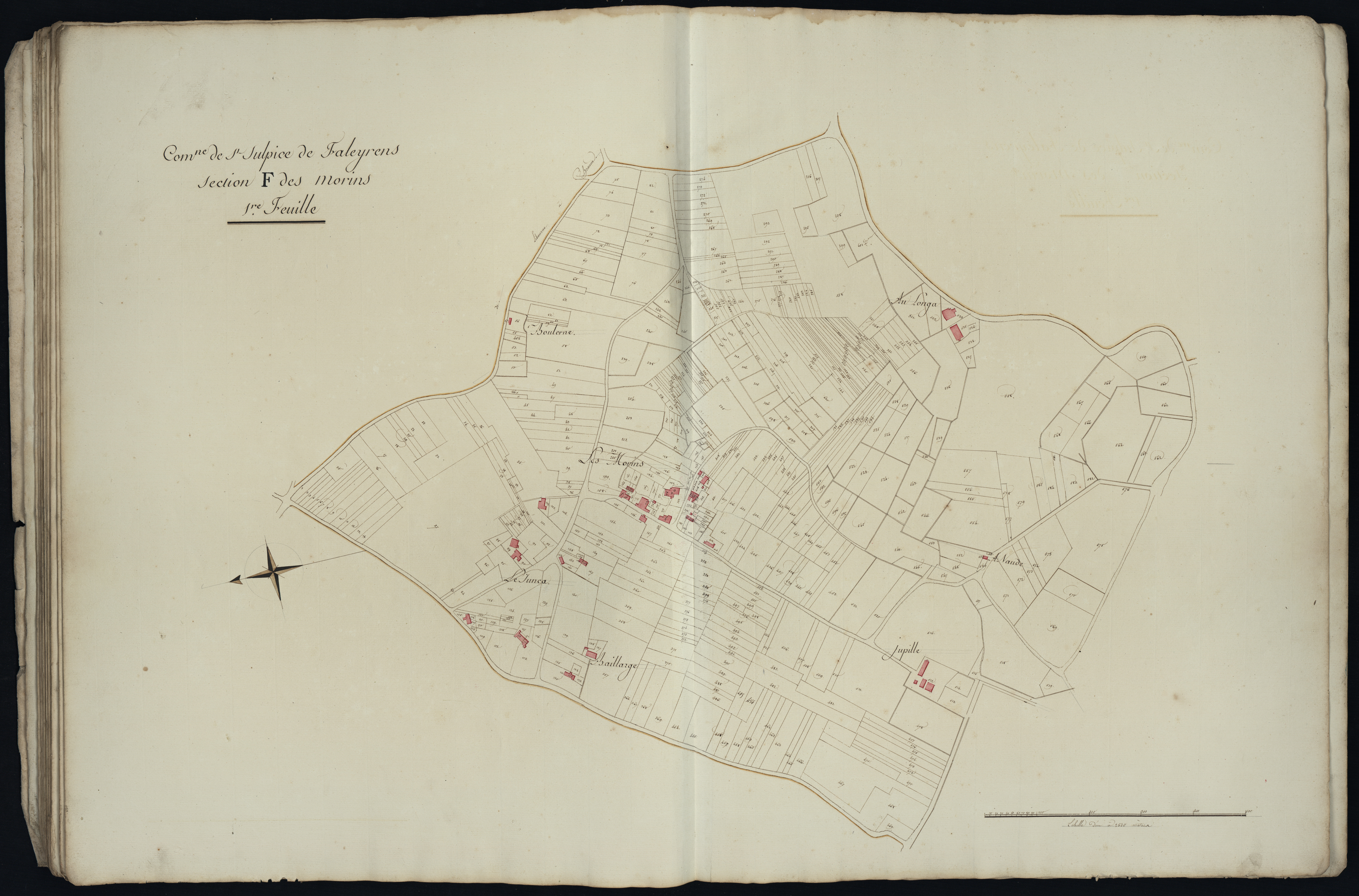 Saint-Sulpice-de-Faleyrens - -Section F feuille 1 : Les Morins