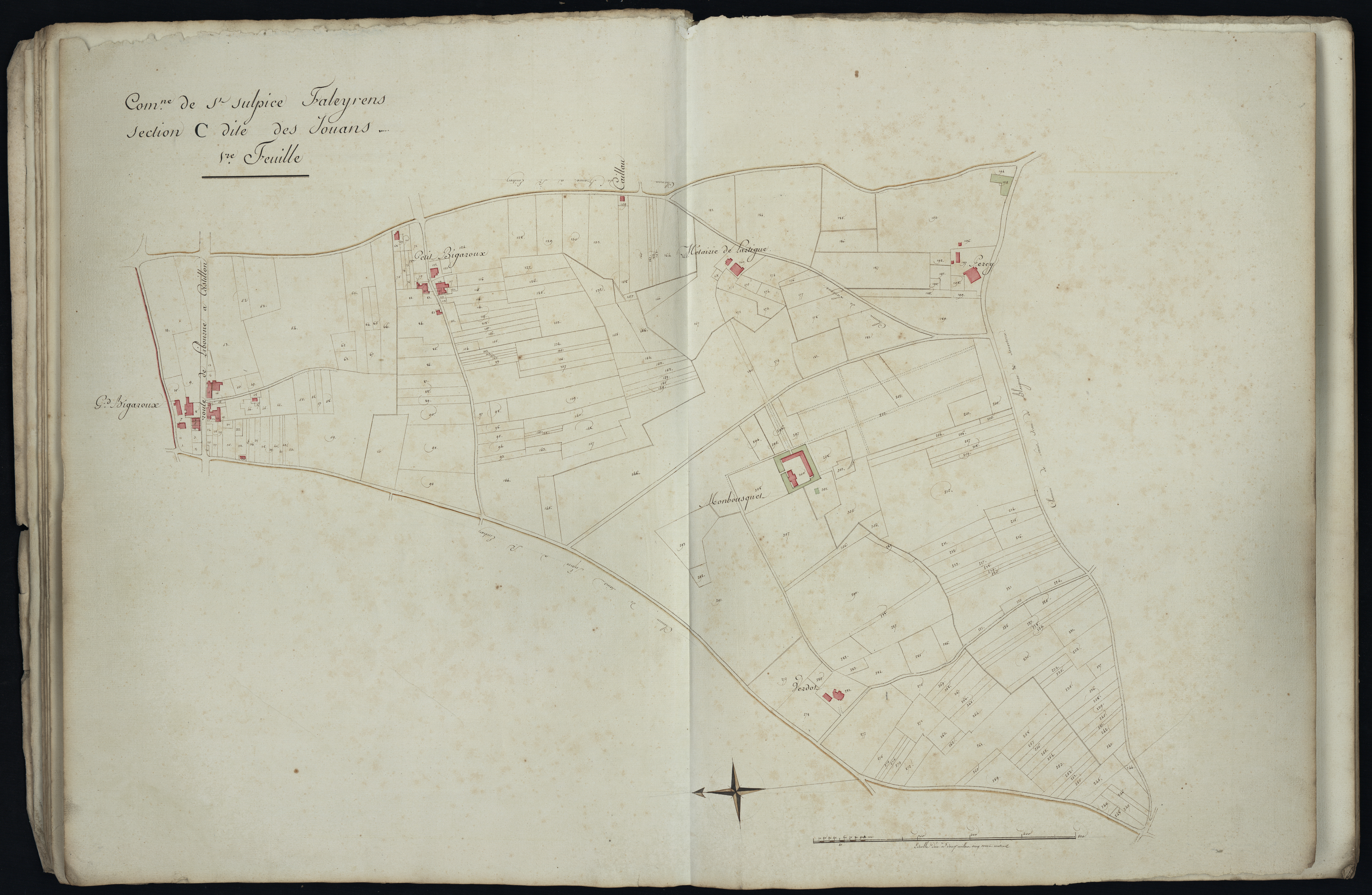 Saint-Sulpice-de-Faleyrens - -Section C feuille 1 : Les Jouans
