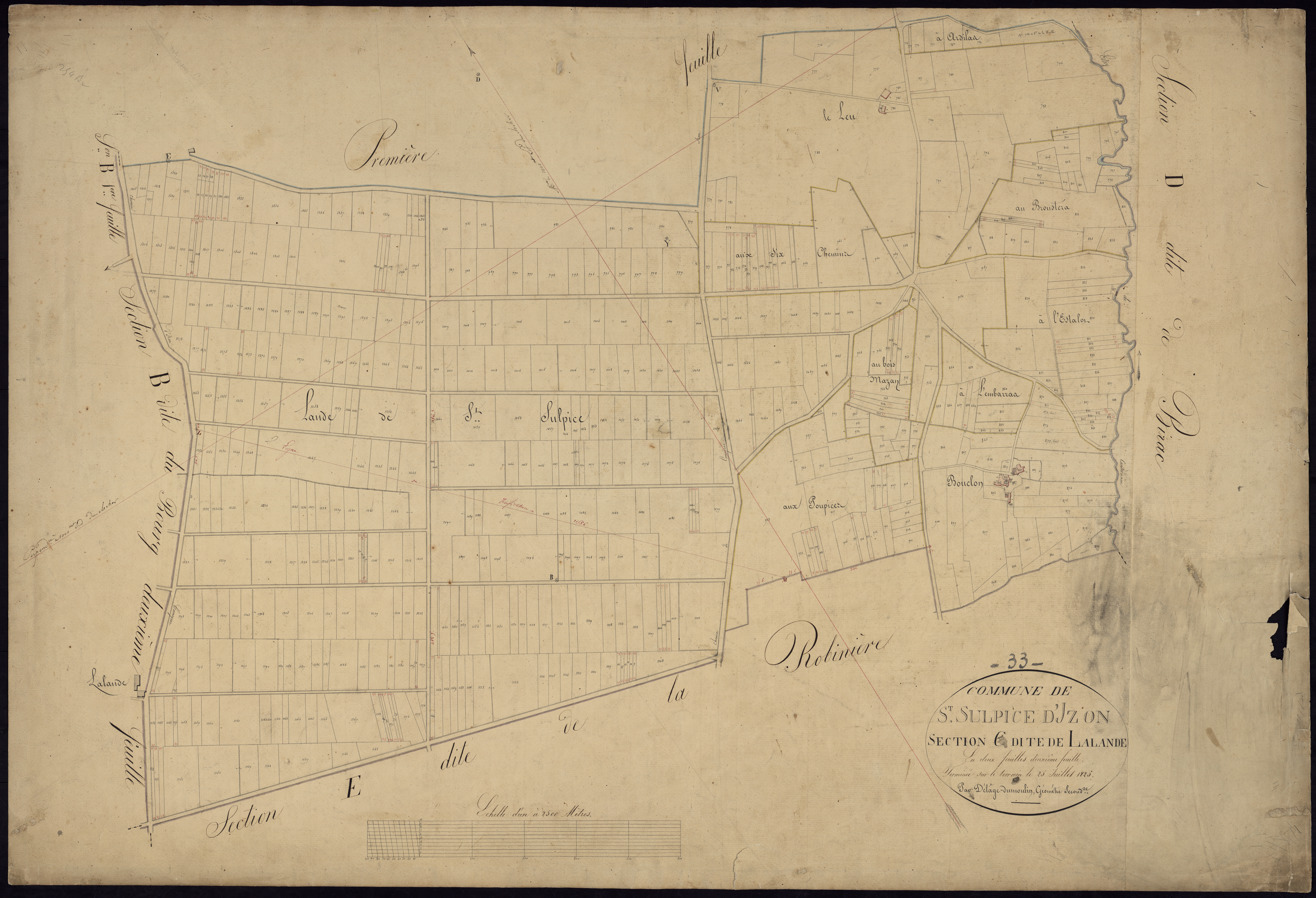 Saint-Sulpice-et-Cameyrac - -Section C feuille 2 : Lalande