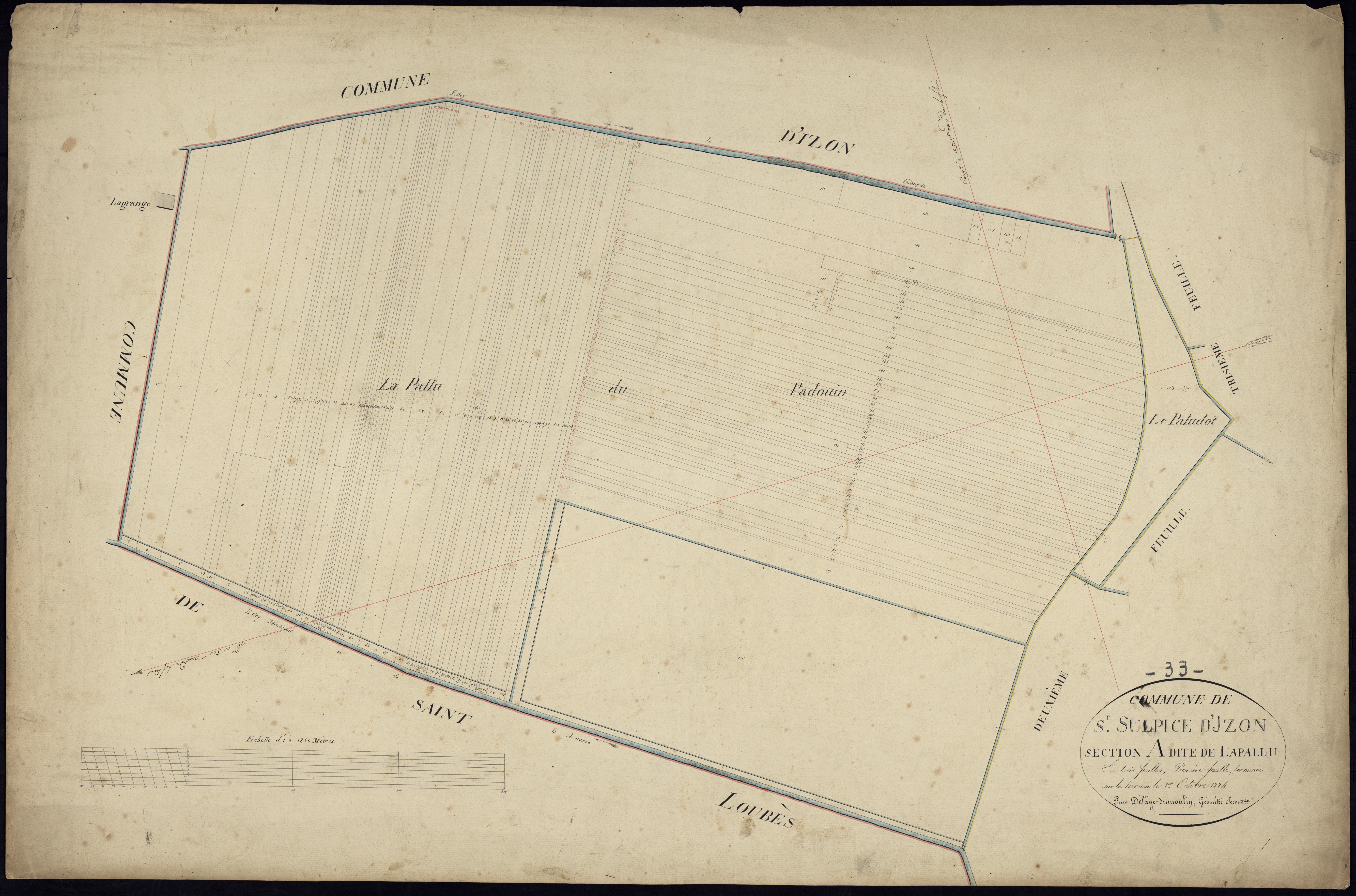 Saint-Sulpice-et-Cameyrac - -Section A feuille 1 : Lapallu
