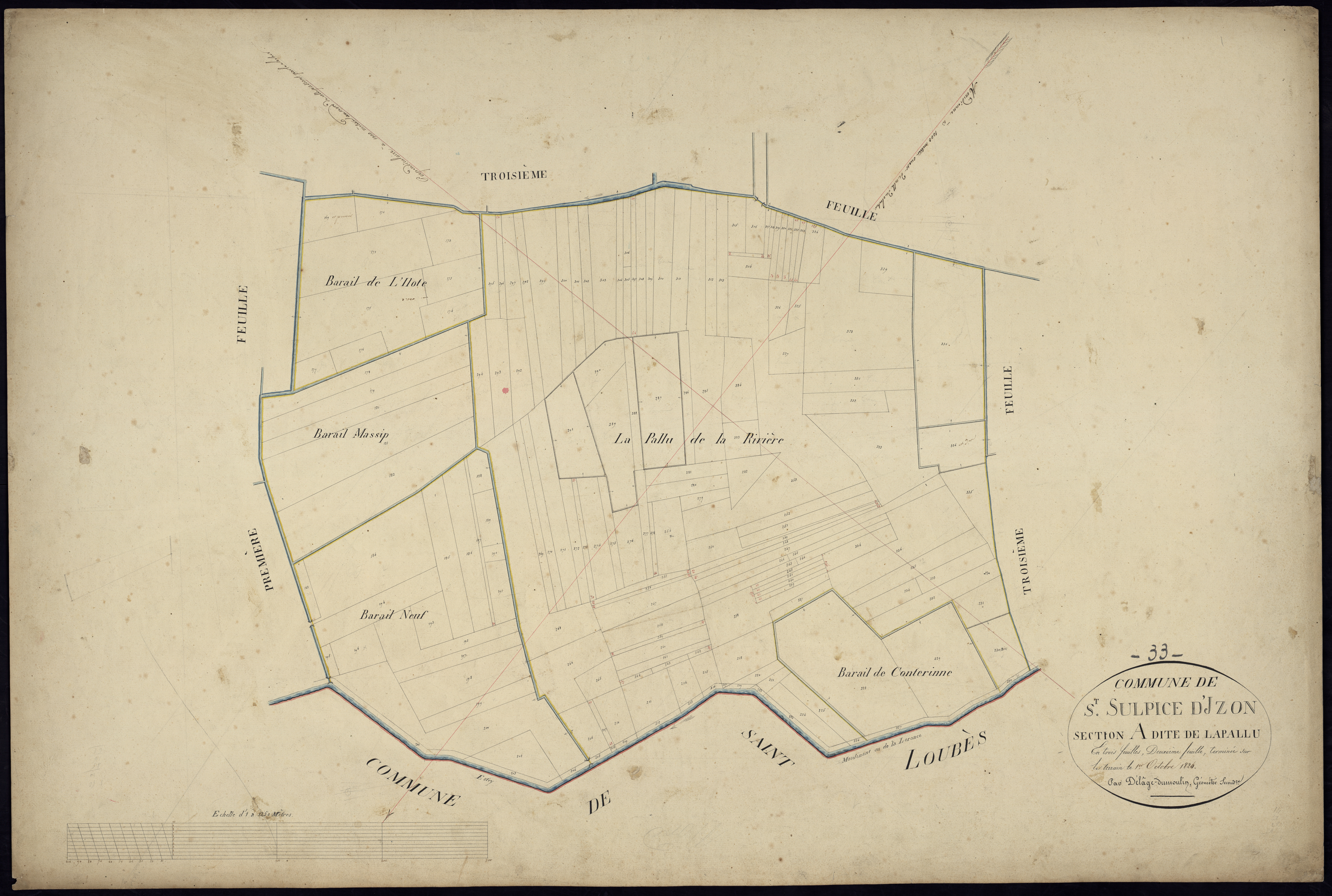 Saint-Sulpice-et-Cameyrac - -Section A feuille 2 : Lapallu