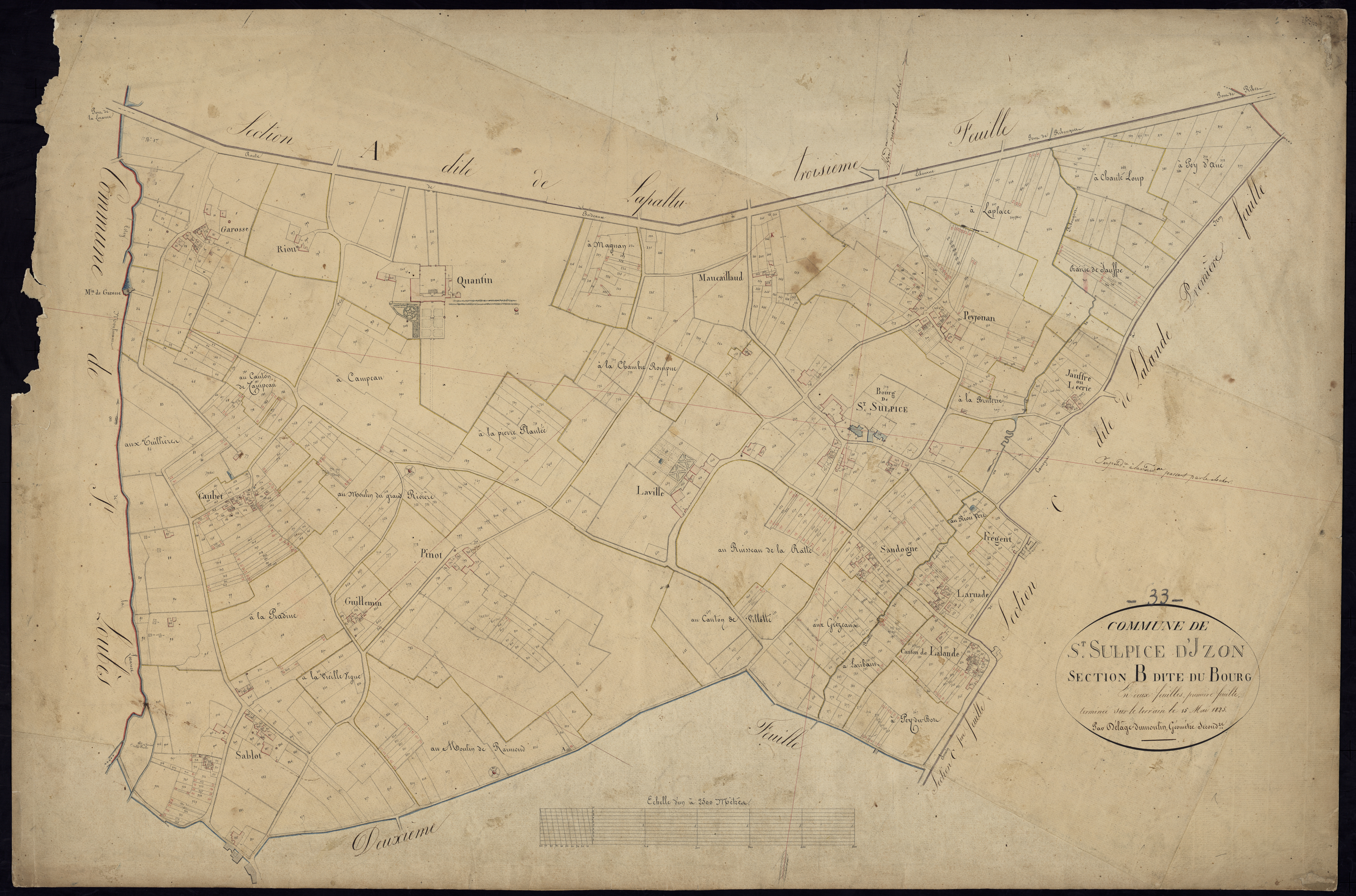 Saint-Sulpice-et-Cameyrac - -Section B feuille 1 : Le Bourg