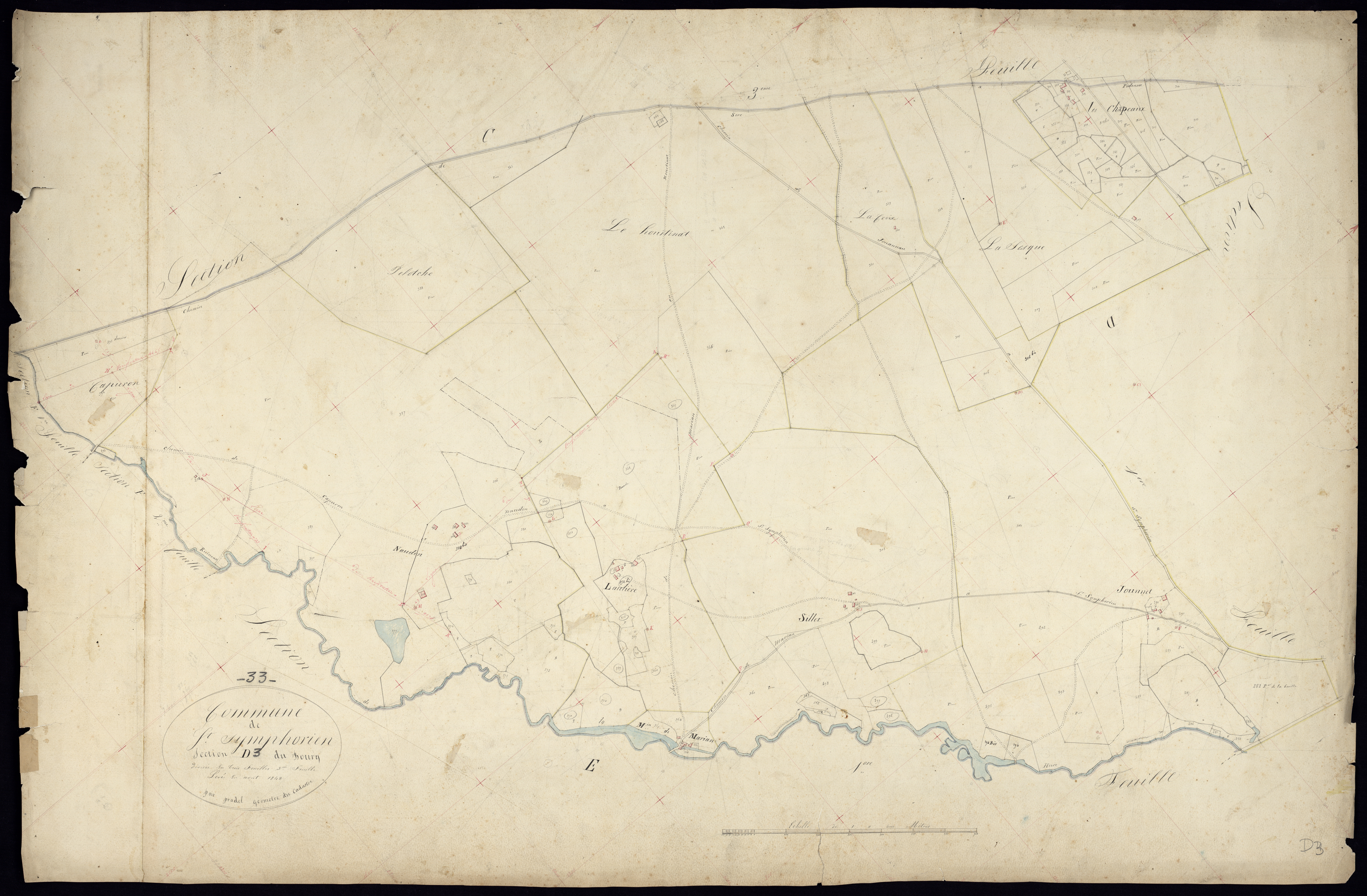 Saint-Symphorien - -Section D feuille 3 : Le Bourg