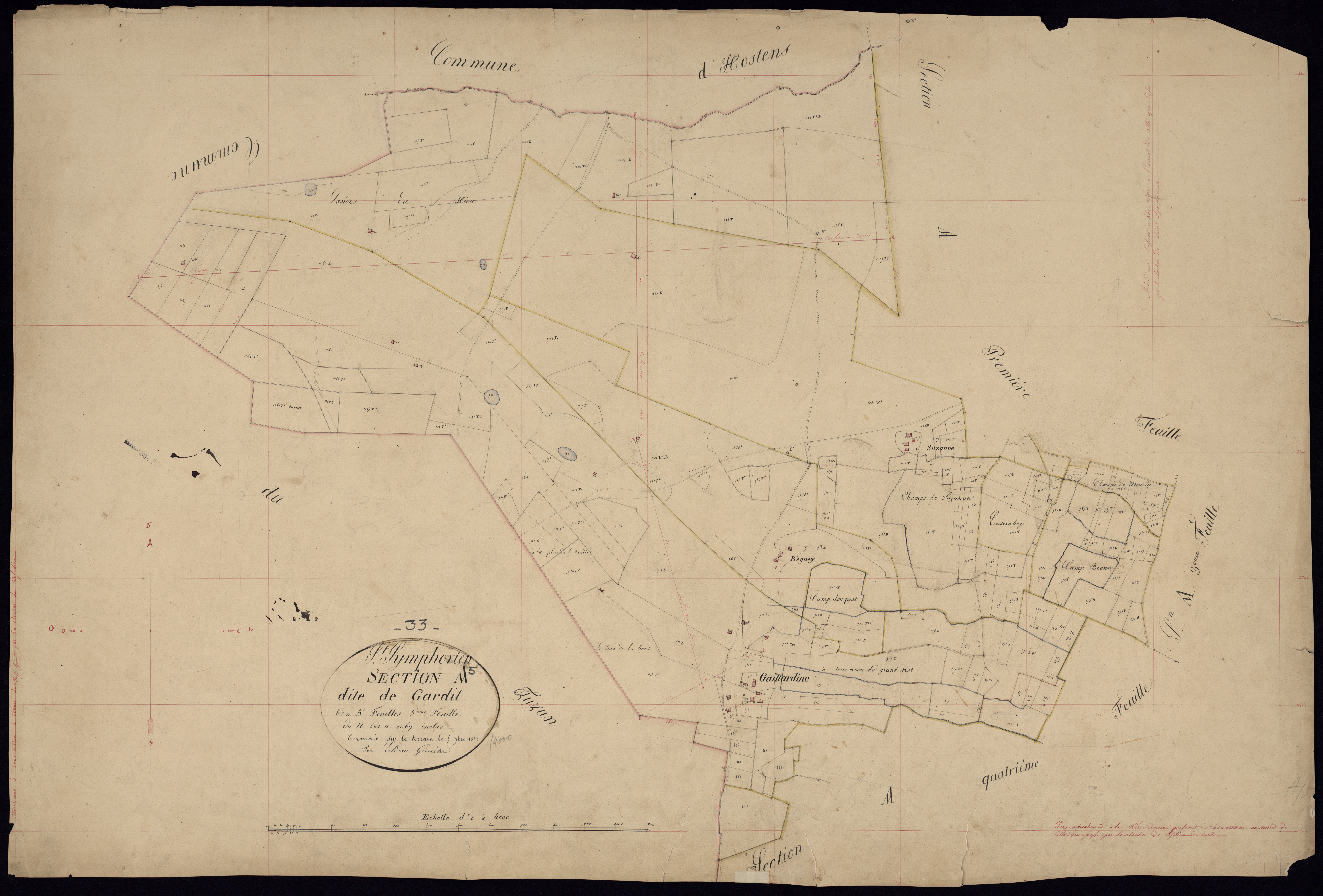 Saint-Symphorien - -Section A feuille 5 : Gardit