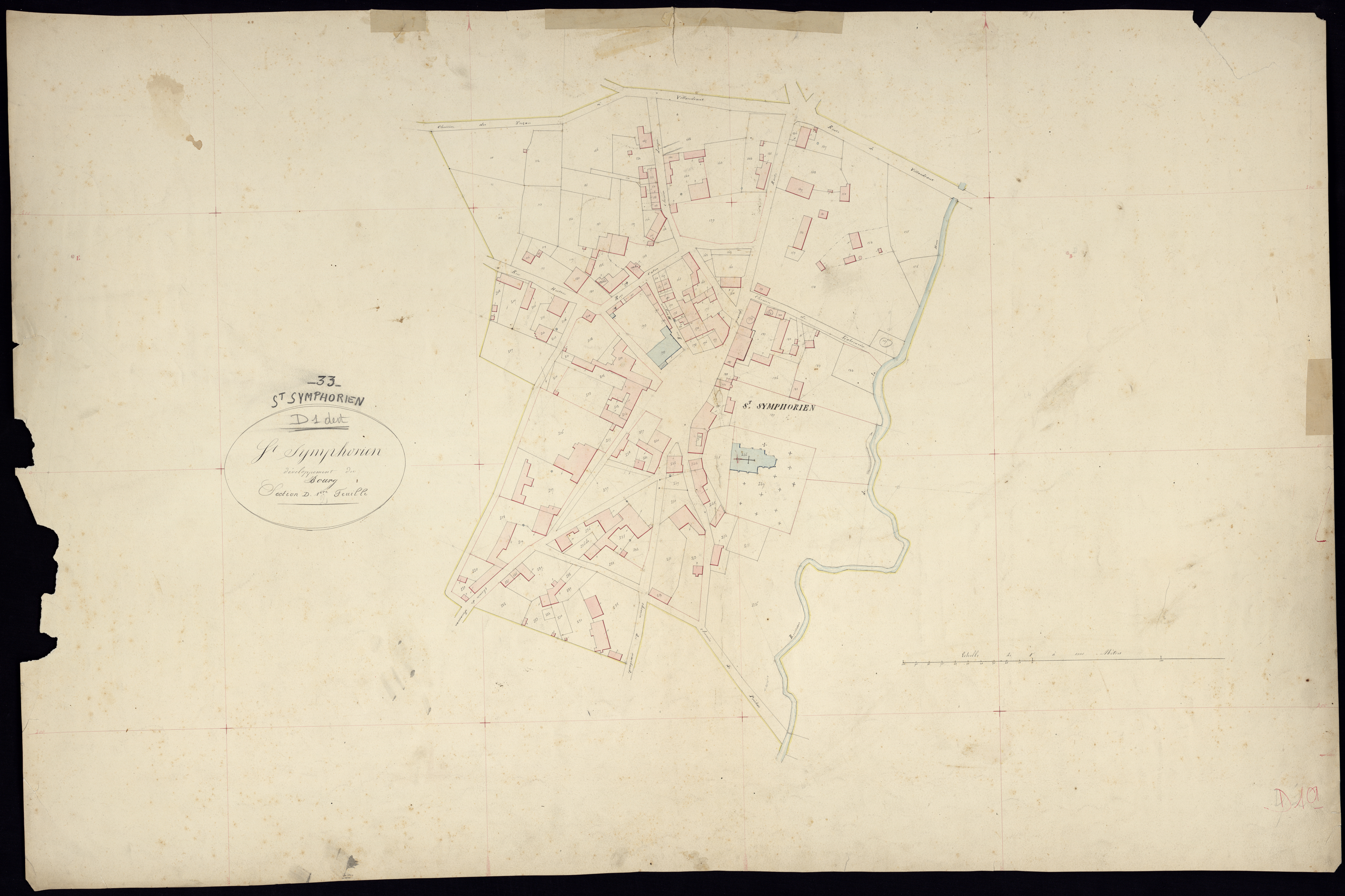 Saint-Symphorien - -Section D feuille 1 : Le Bourg