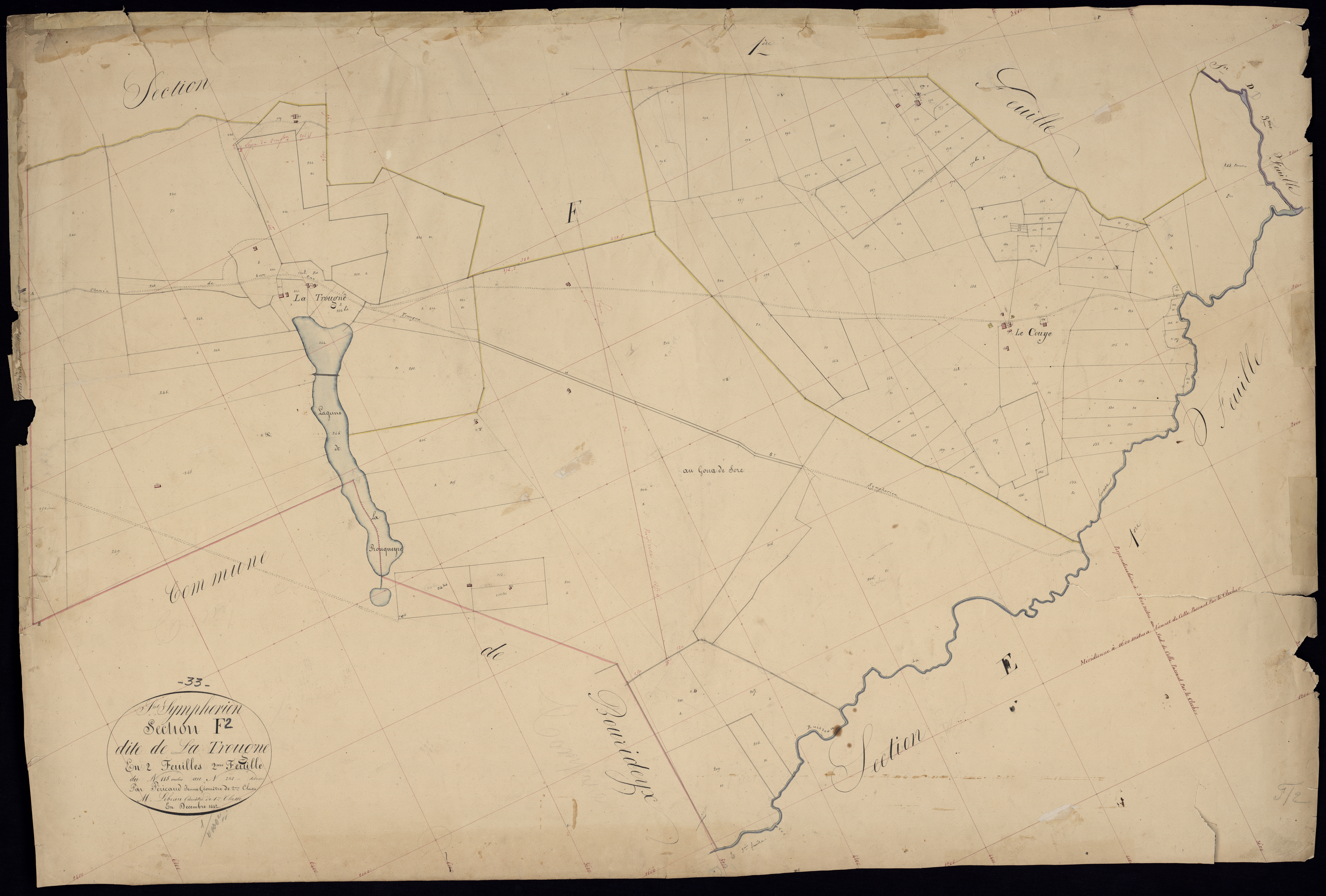 Saint-Symphorien - -Section F feuille 2 : La Trougne